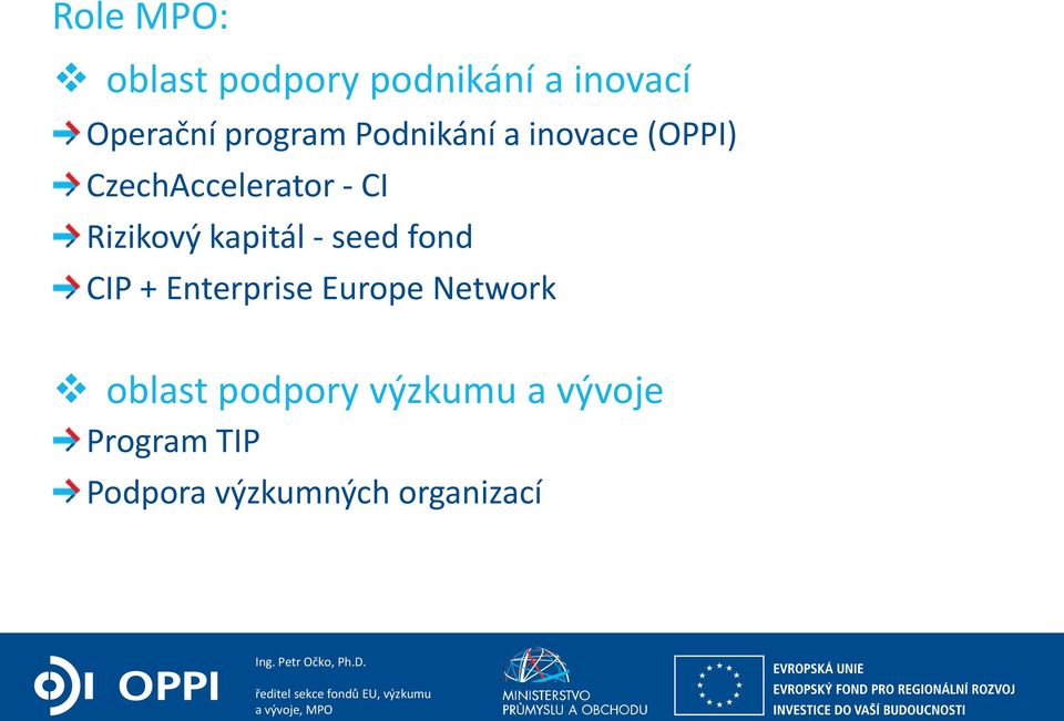 kapitál - seed fond CIP + Enterprise Europe Network oblast