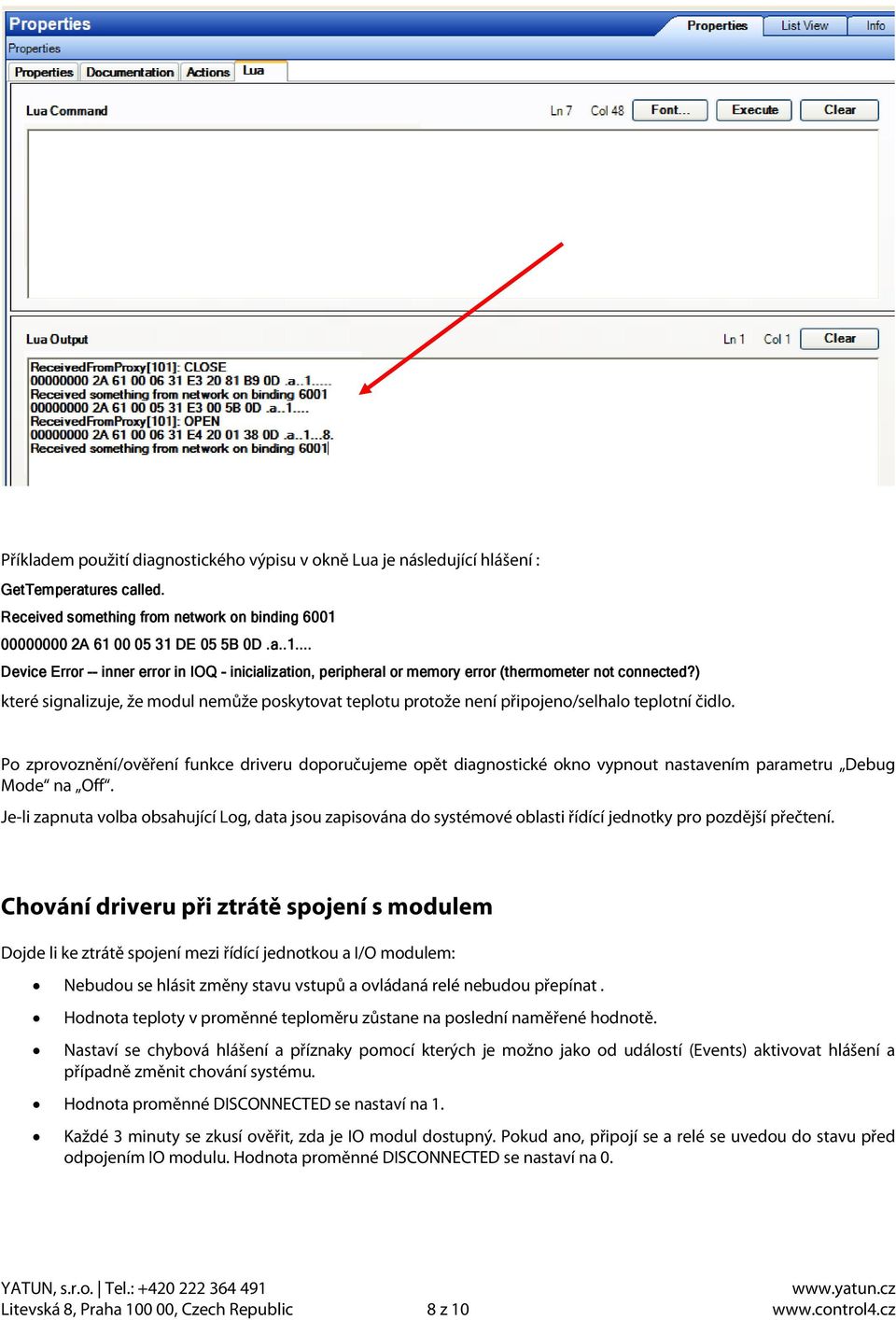 ) které signalizuje, že modul nemůže poskytovat teplotu protože není připojeno/selhalo teplotní čidlo.