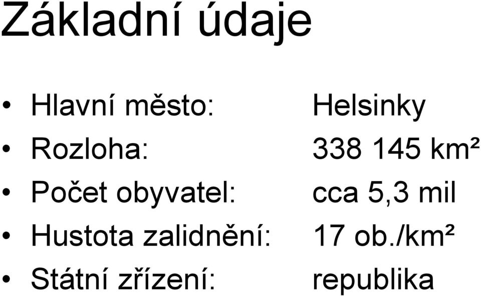 zalidnění: Státní zřízení: Helsinky