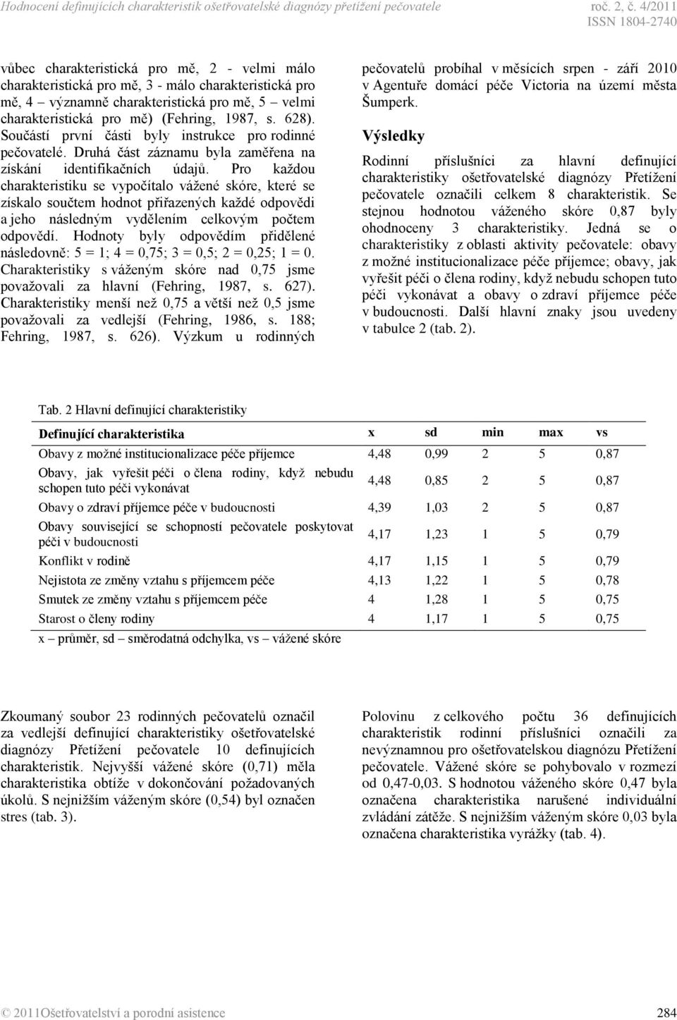 628). Součástí první části byly instrukce pro rodinné pečovatelé. Druhá část záznamu byla zaměřena na získání identifikačních údajů.