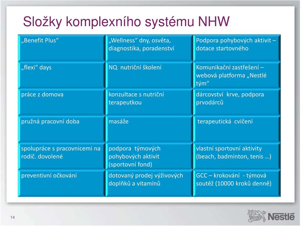 pružná pracovní doba masáže terapeutická cvičení spolupráce s pracovnicemi na rodič.