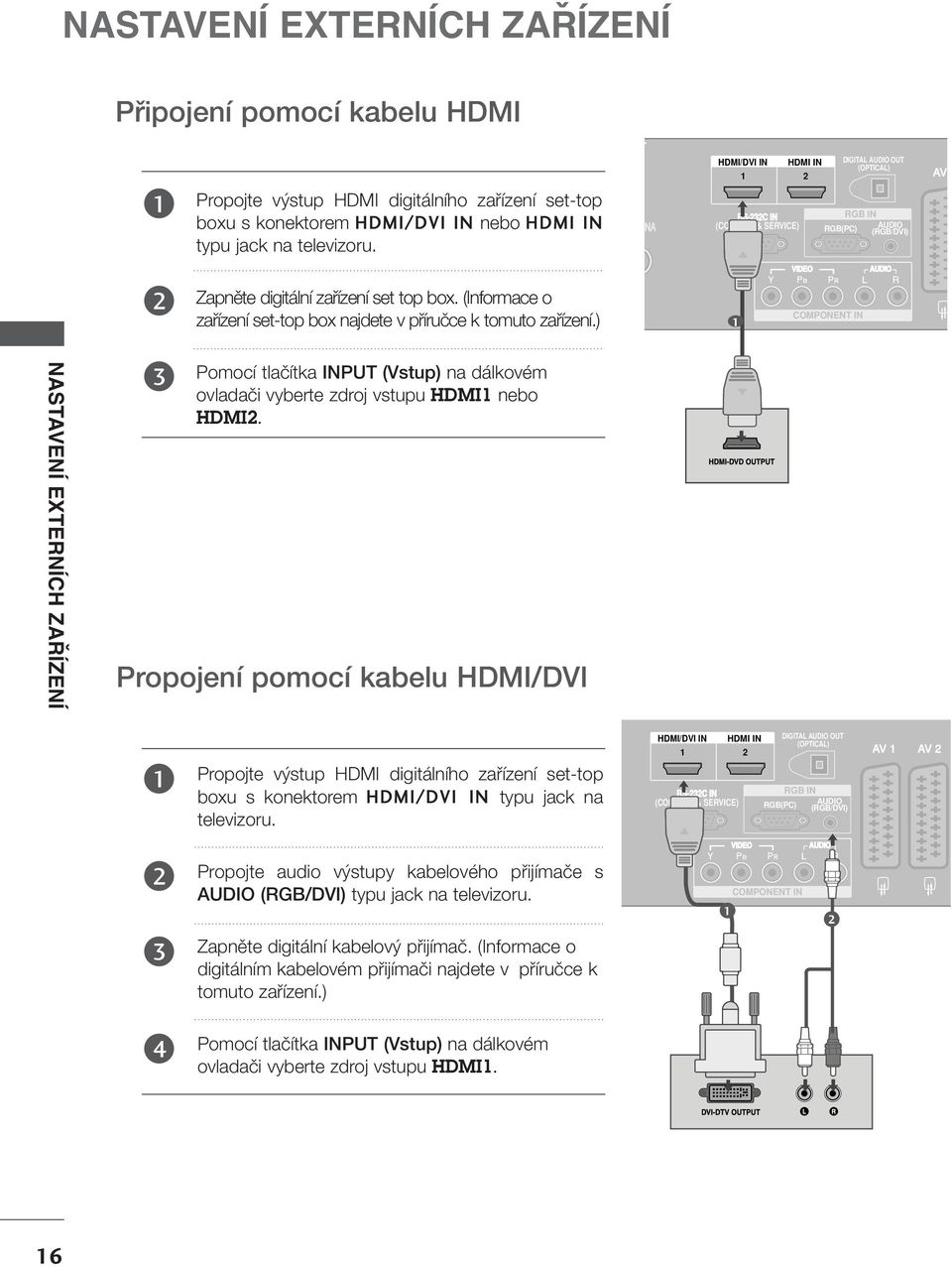 (Informace o zafiízení set-top box najdete v pfiíruãce k tomuto zafiízení.