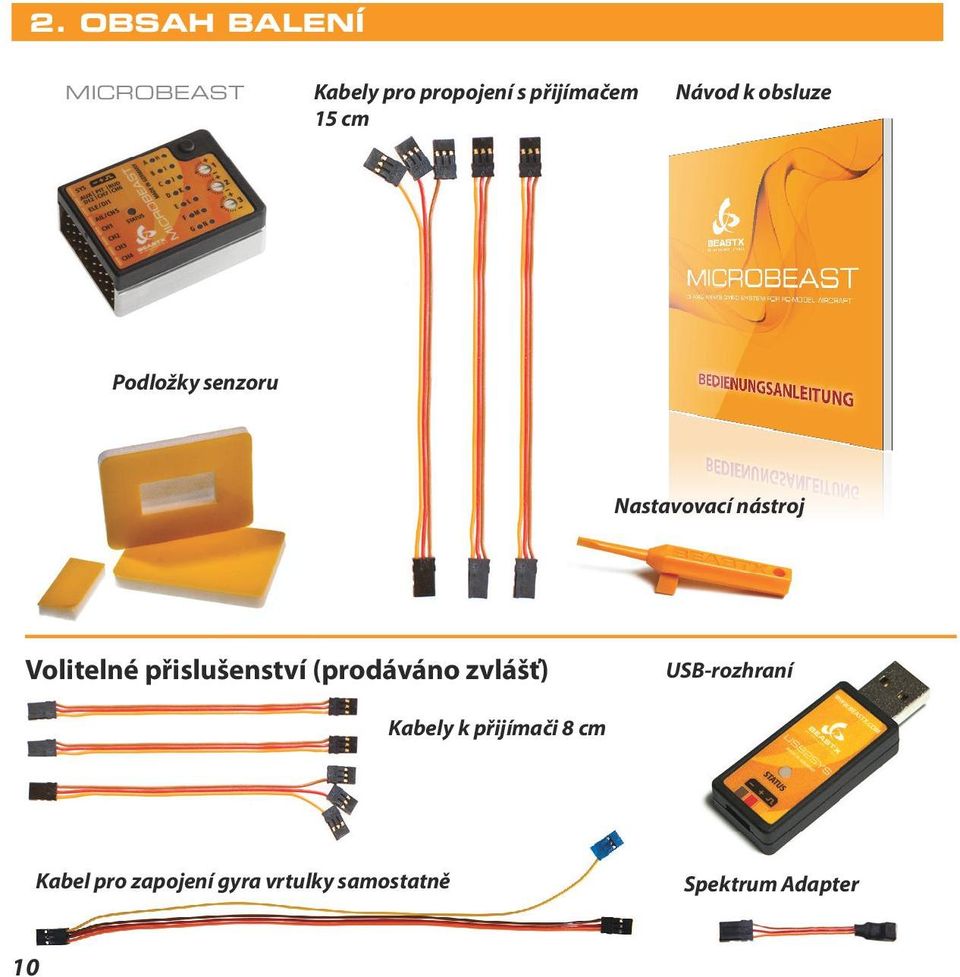 přislušenství (prodáváno zvlášť) USB-rozhraní Kabely k přijímači