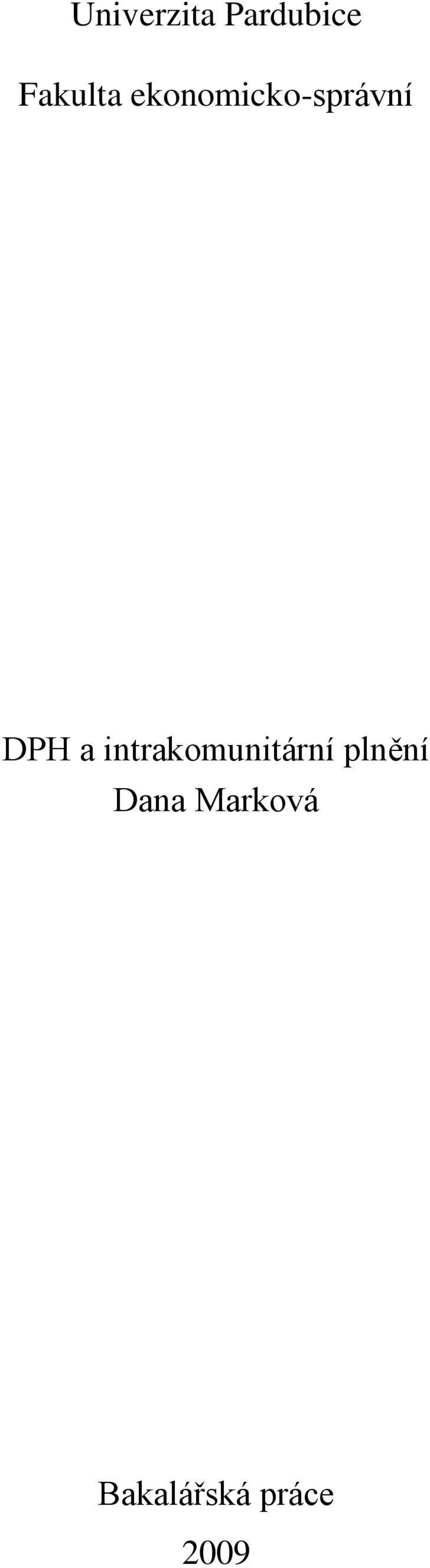 DPH a intrakomunitární