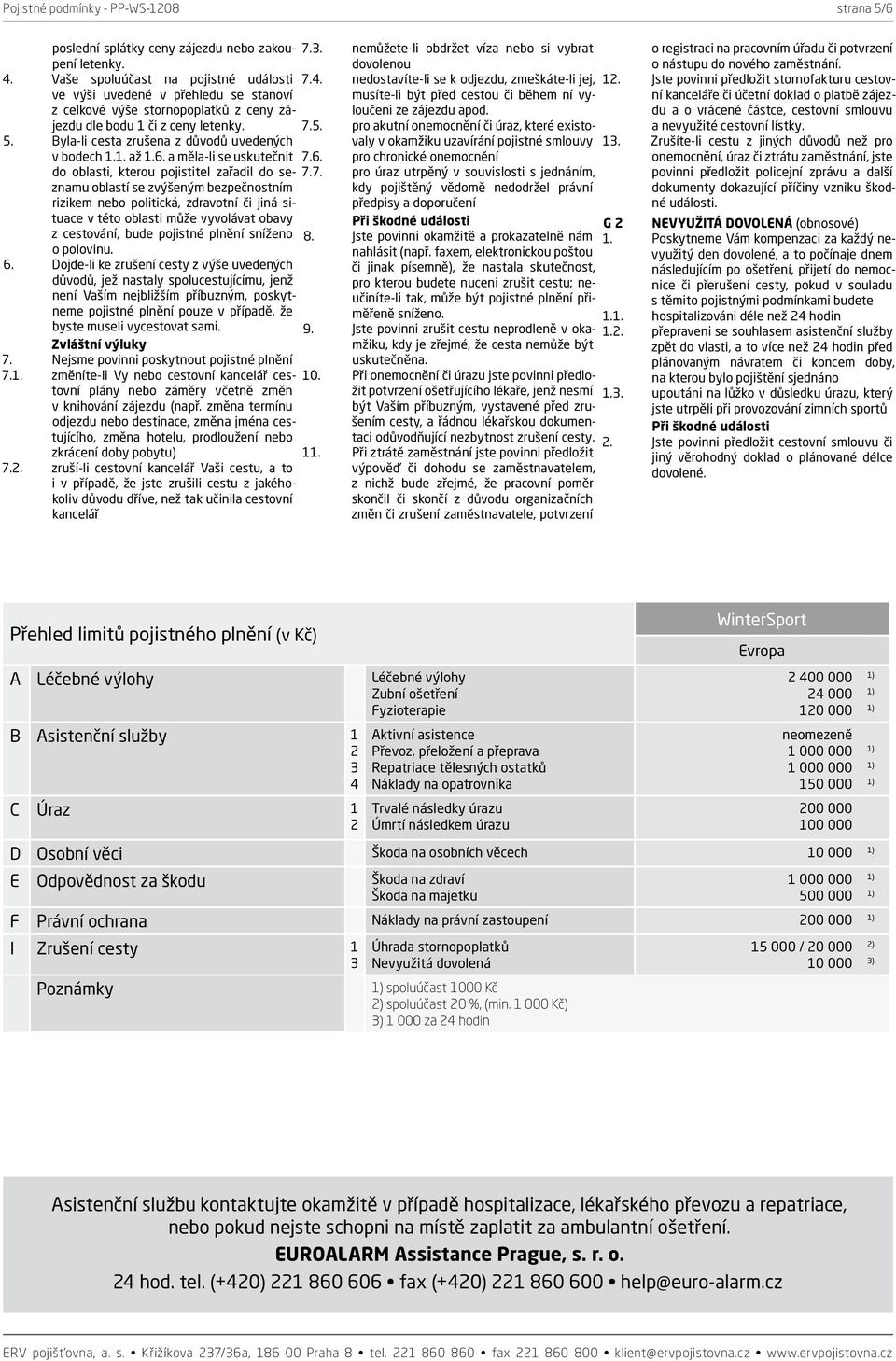 Byla-li cesta zrušena z důvodů uvedených v bodech 1.1. až 1.6.