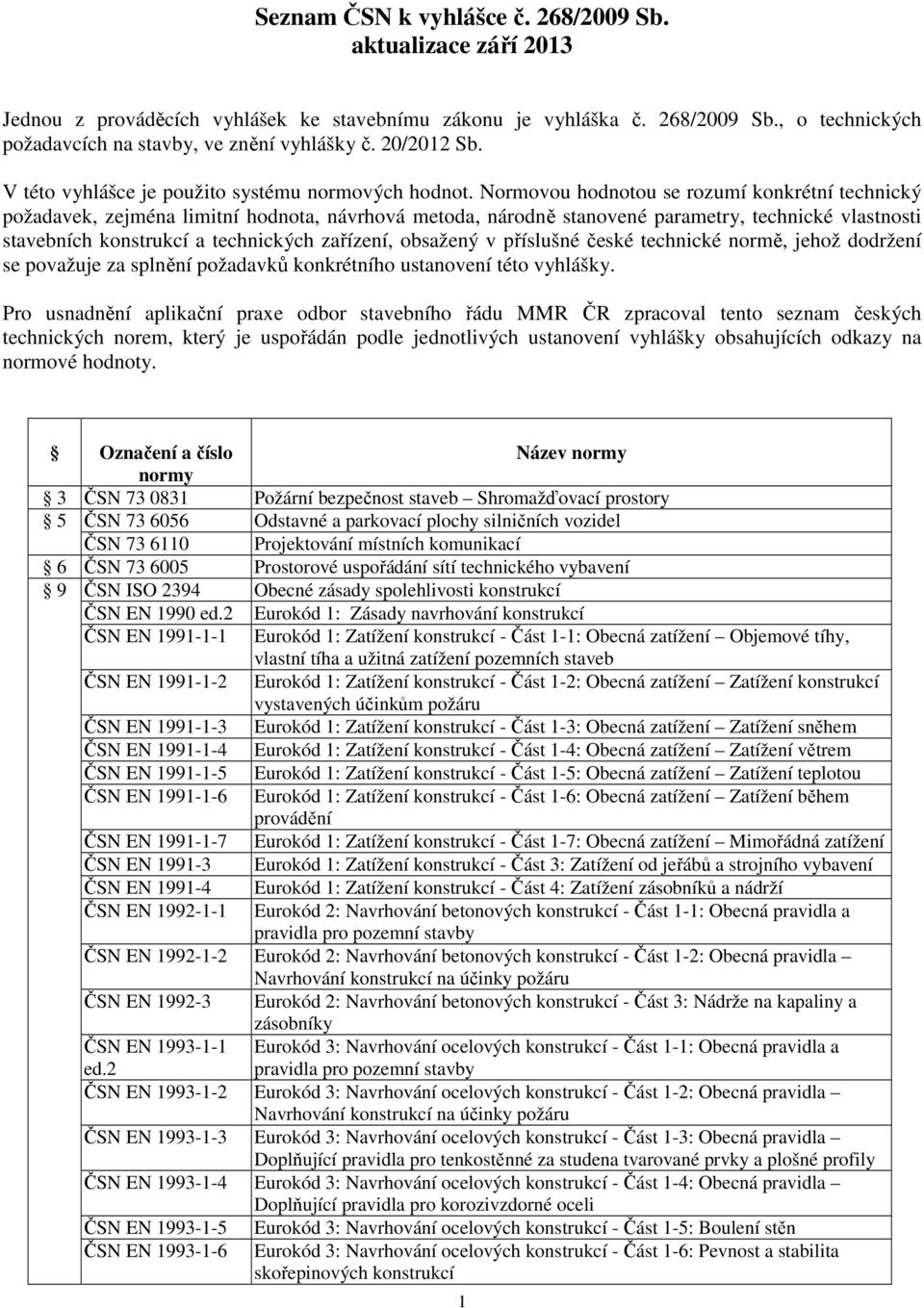 Normovou hodnotou se rozumí konkrétní technický požadavek, zejména limitní hodnota, návrhová metoda, národně stanovené parametry, technické vlastnosti stavebních konstrukcí a technických zařízení,