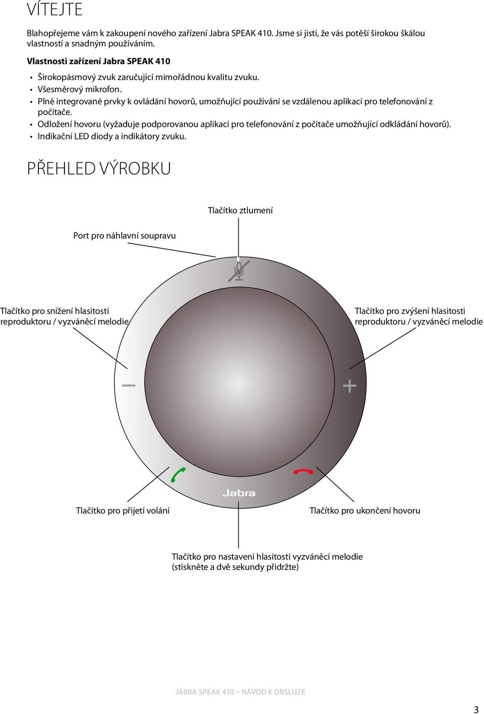 plně integrované prvky k ovládání hovorů, umožňující používání se vzdálenou aplikací pro telefonování z počítače.