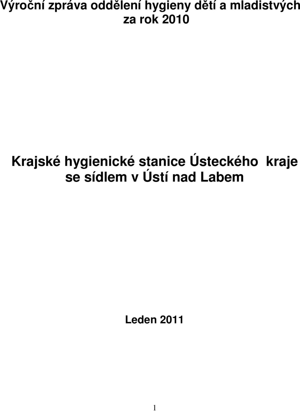 hygienické stanice Ústeckého kraje