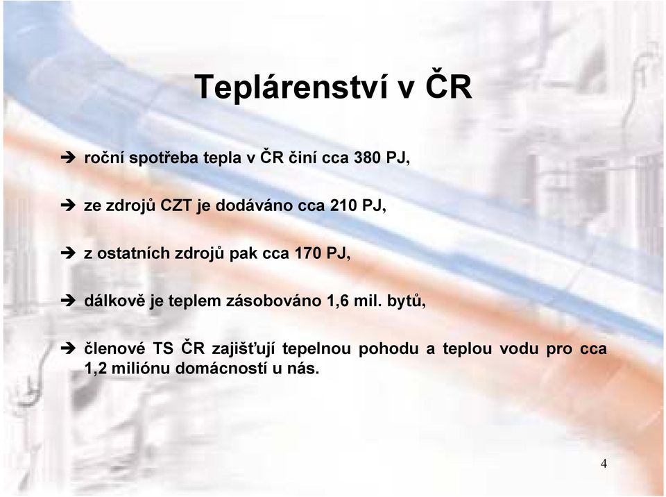 PJ, dálkově je teplem zásobováno 1,6 mil.