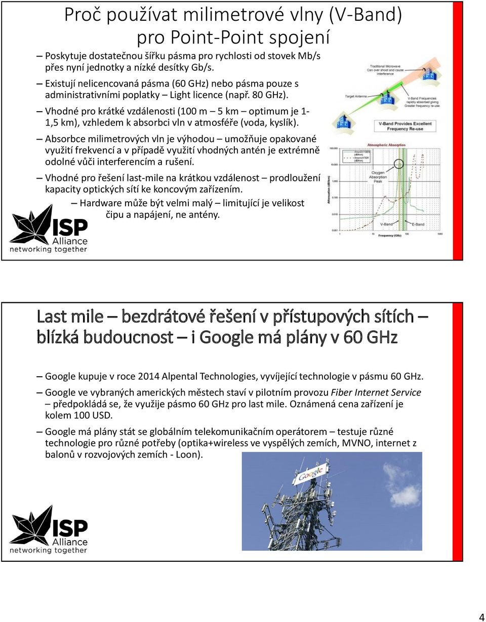 Vhodné pro krátké vzdálenosti (100 m 5 km optimum je 1-1,5 km), vzhledem k absorbci vln v atmosfér e (voda, kyslík).