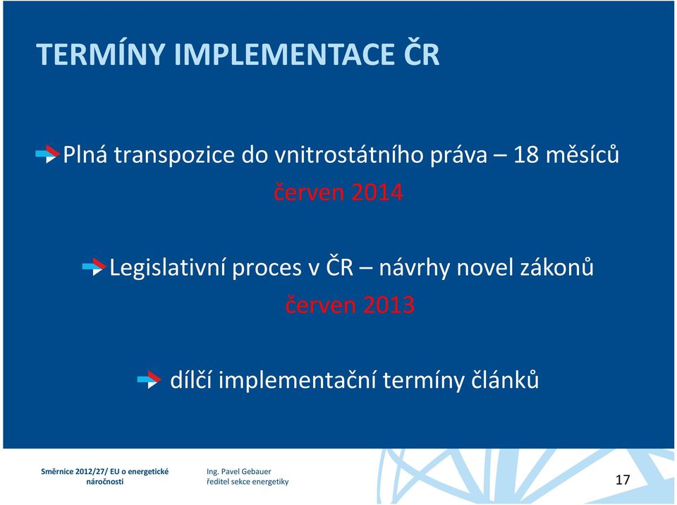 Legislativní proces v ČR návrhy novel zákonů