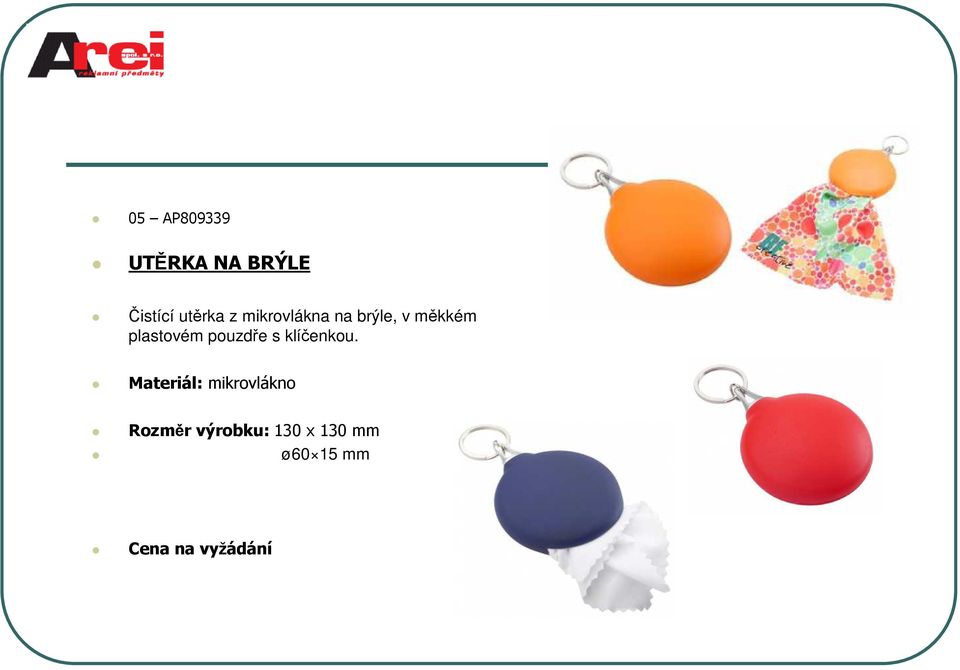 plastovém pouzdře s klíčenkou.