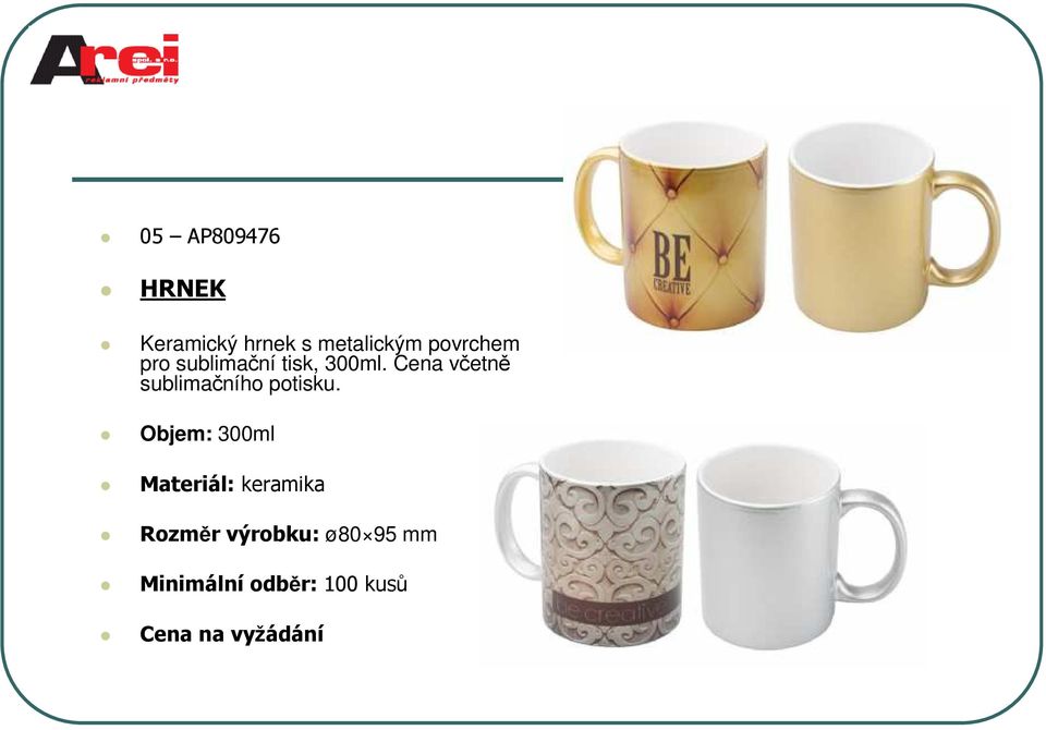 Cena včetně sublimačního potisku.