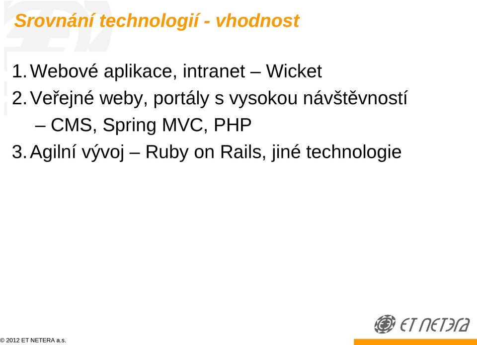 Veřejné weby, portály s vysokou návštěvností