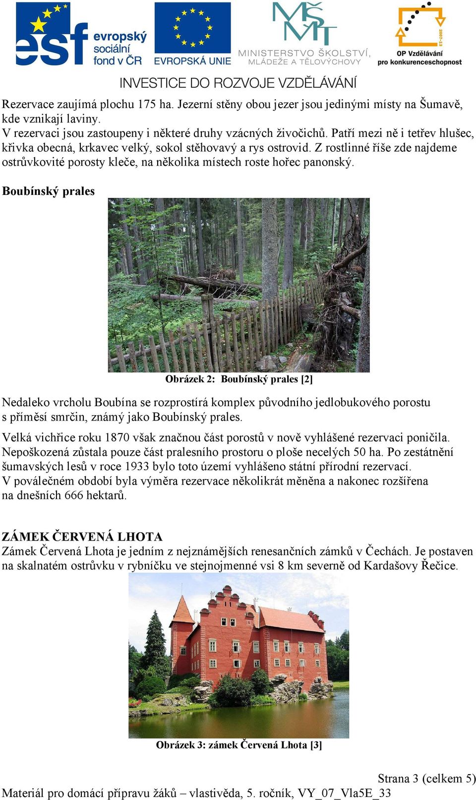 Boubínský prales Obrázek 2: Boubínský prales [2] Nedaleko vrcholu Boubína se rozprostírá komplex původního jedlobukového porostu s příměsí smrčin, známý jako Boubínský prales.