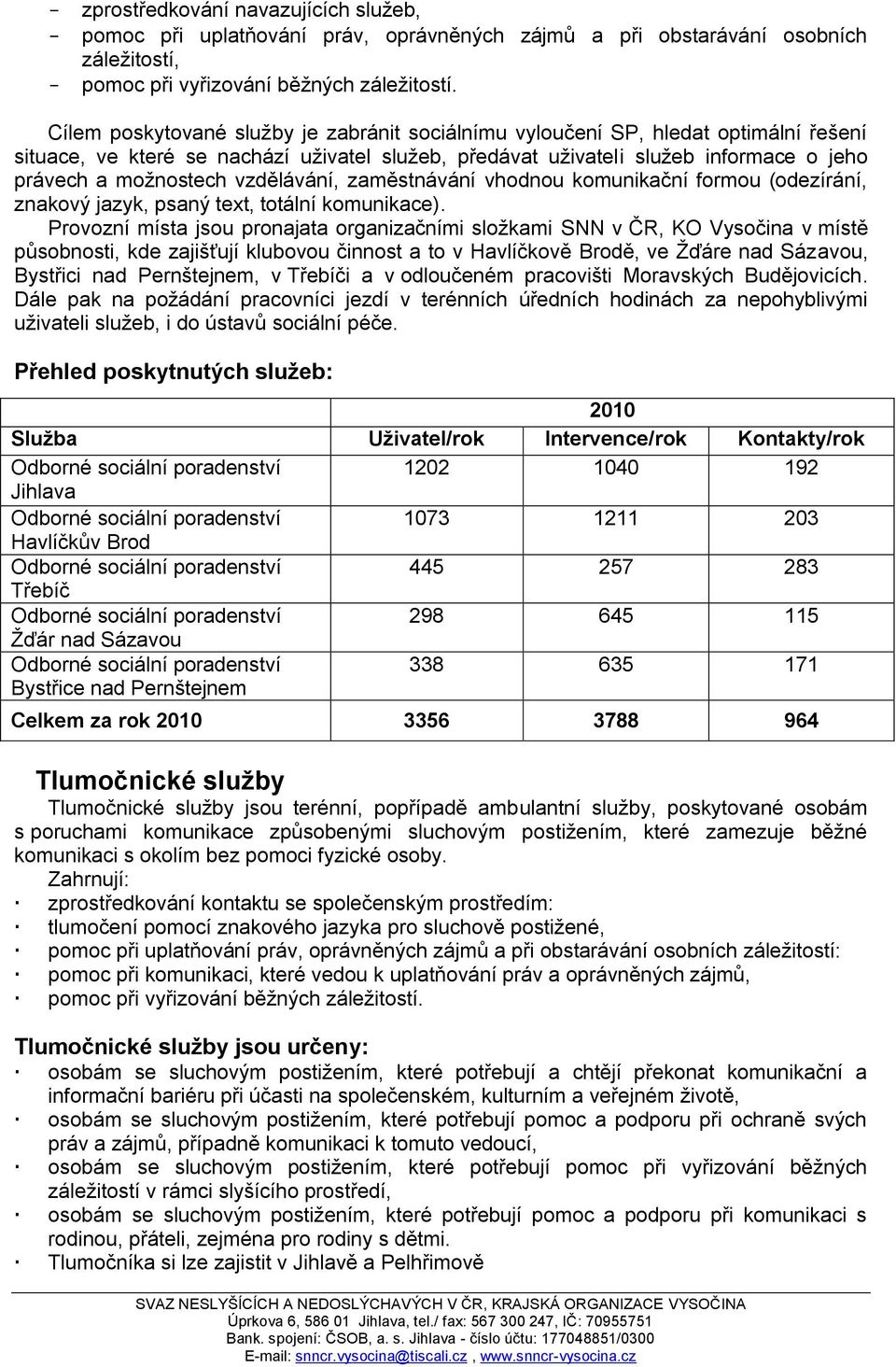 vzdělávání, zaměstnávání vhodnou komunikační formou (odezírání, znakový jazyk, psaný text, totální komunikace).