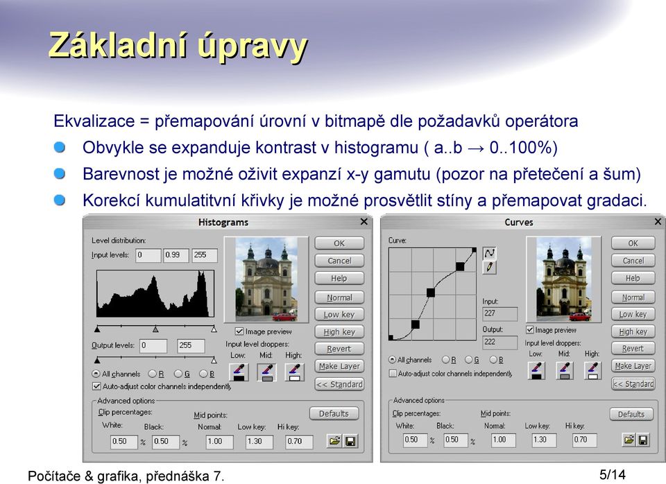 .100%) Barevnost je možné oživit expanzí x-y gamutu (pozor na přetečení a