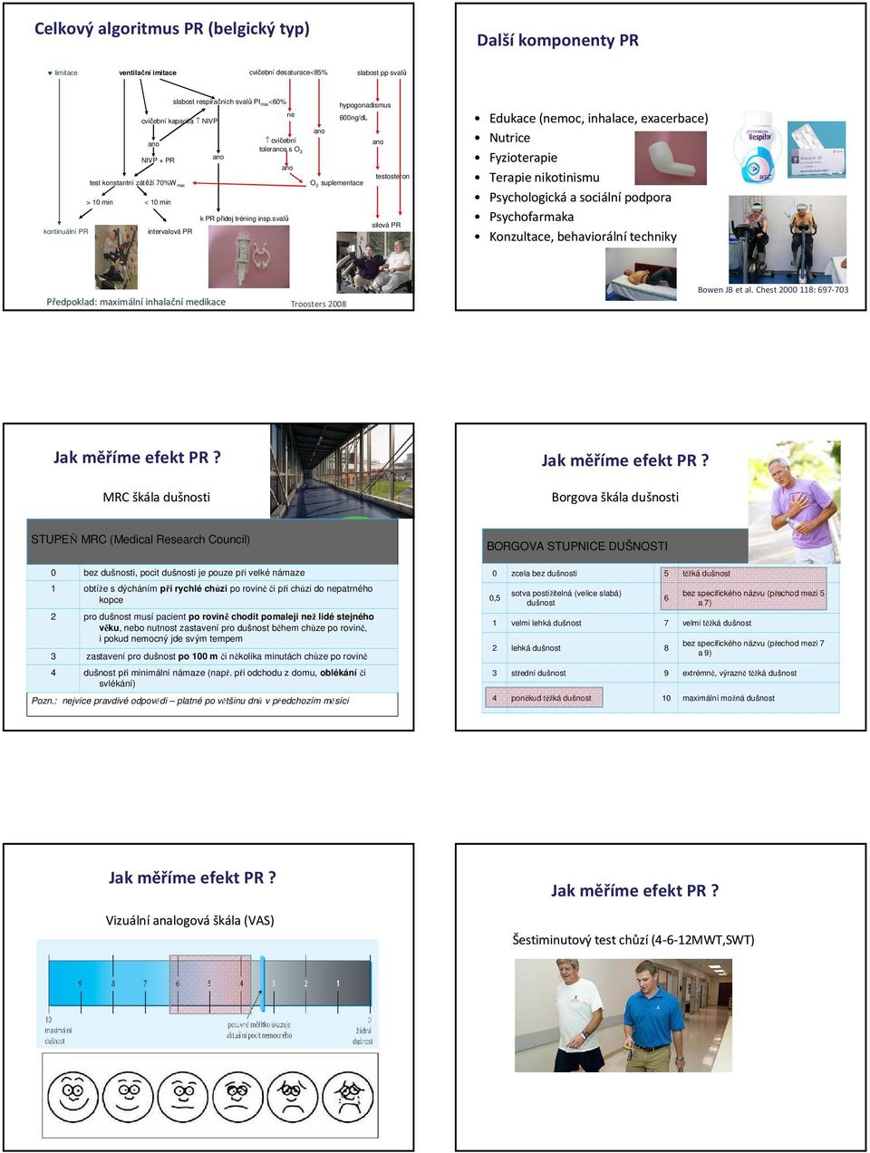 svalů kontinuální PR intervalová PR hypogonadismus 600ng/dL ano ano testosteron O 2 suplementace silová PR Edukace (nemoc, inhalace, exacerbace) Nutrice Fyzioterapie Terapie nikotinismu Psychologická