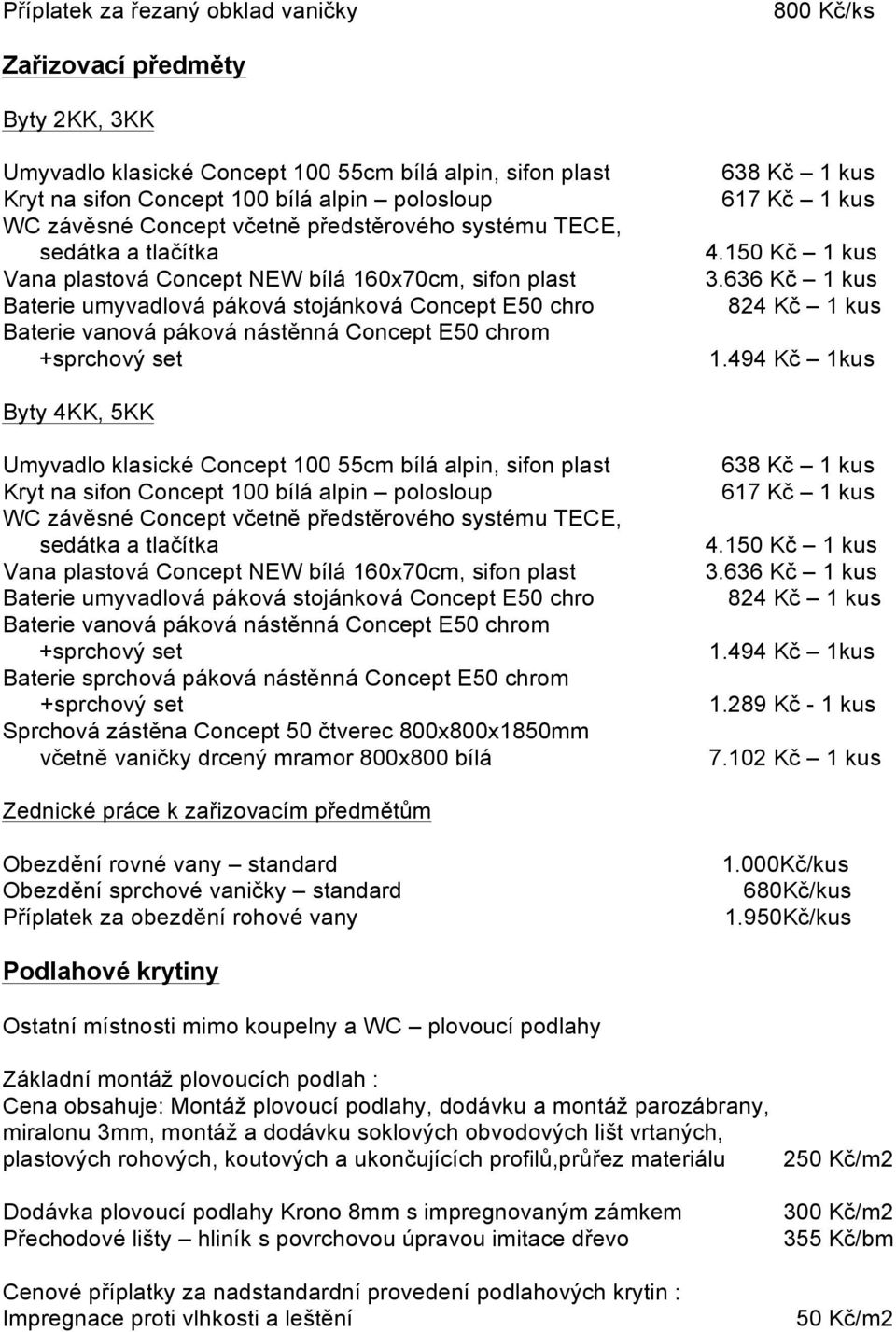 Concept E50 chrom +sprchový set 638 Kč 1 kus 617 Kč 1 kus 4.150 Kč 1 kus 3.636 Kč 1 kus 824 Kč 1 kus 1.