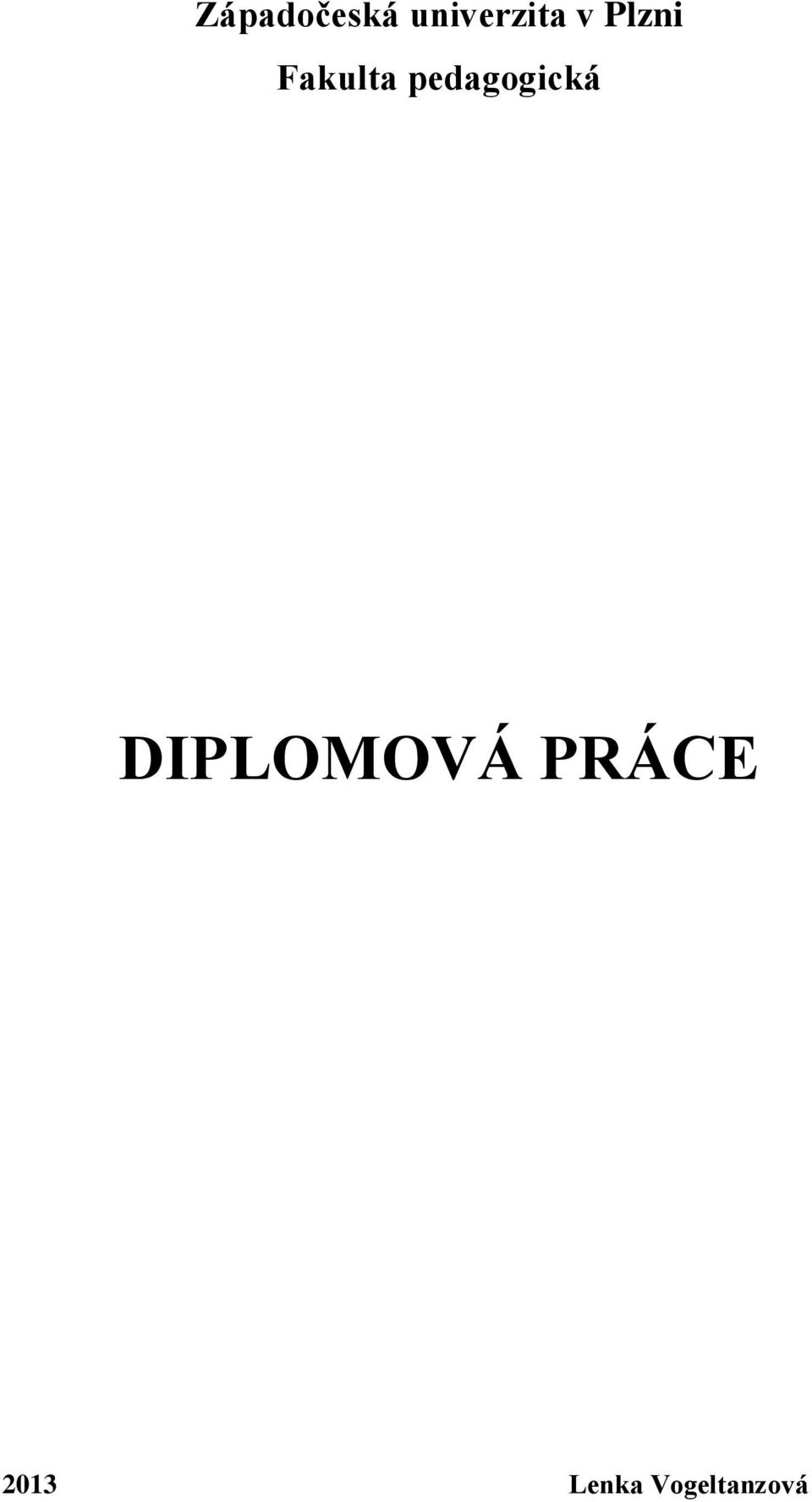 pedagogická DIPLOMOVÁ