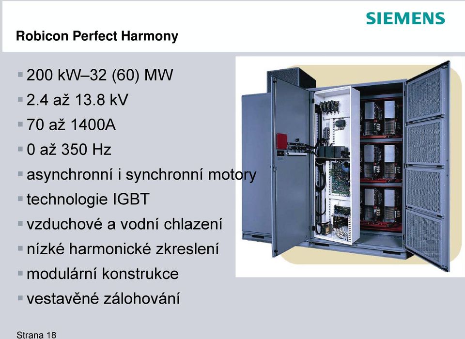 motory technologie IGBT vzduchové a vodní chlazení nízké