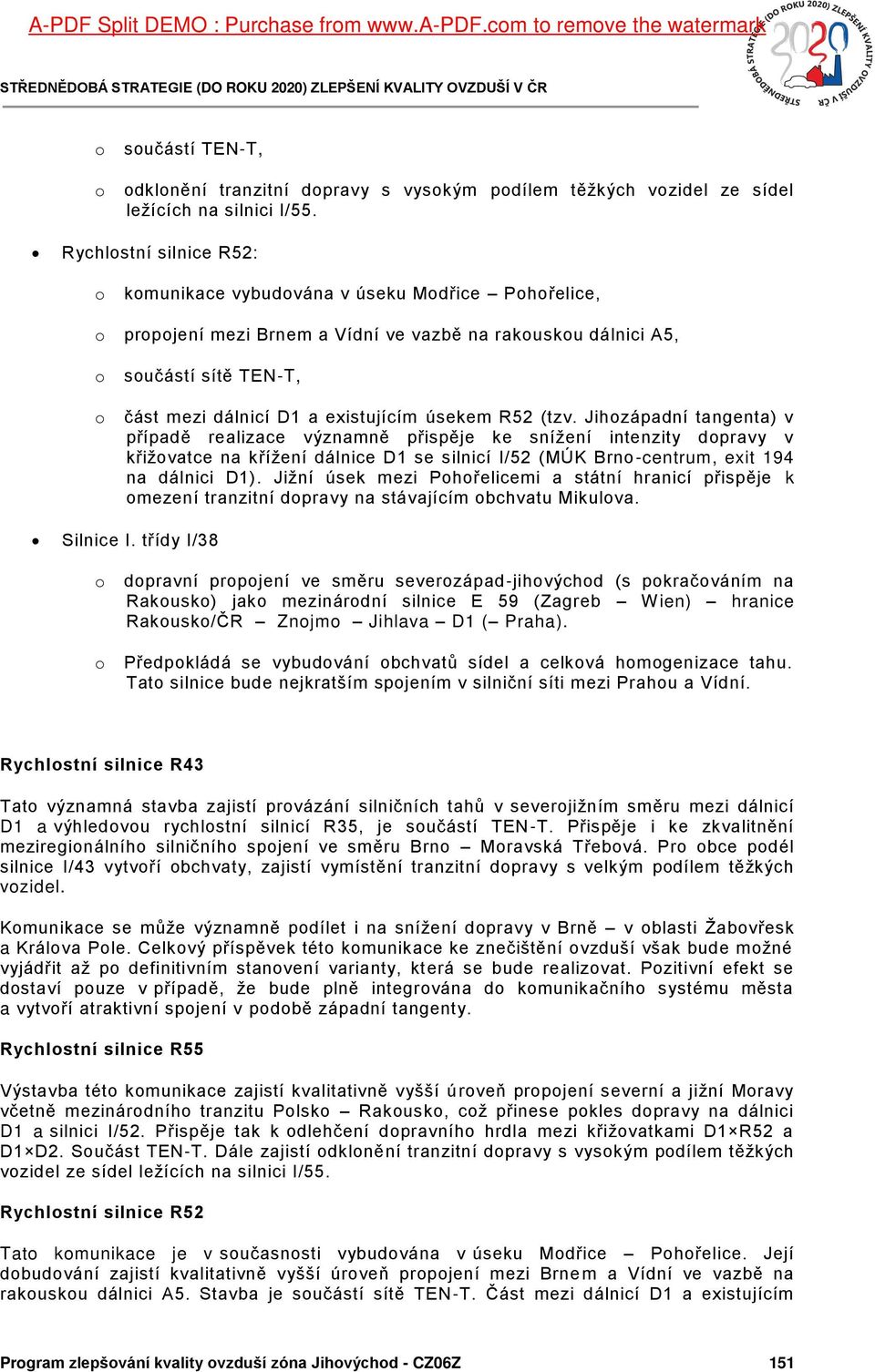silnici I/55.
