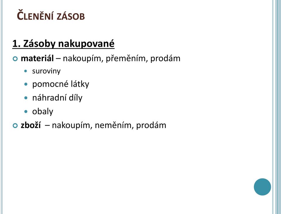 přeměním, prodám suroviny pomocné