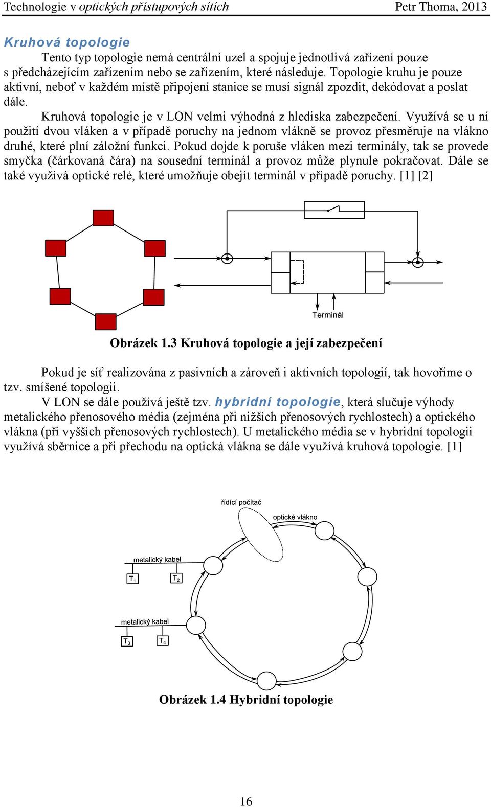 Využívá se u ní použití dvou vláken a v případě poruchy na jednom vlákně se provoz přesměruje na vlákno druhé, které plní záložní funkci.