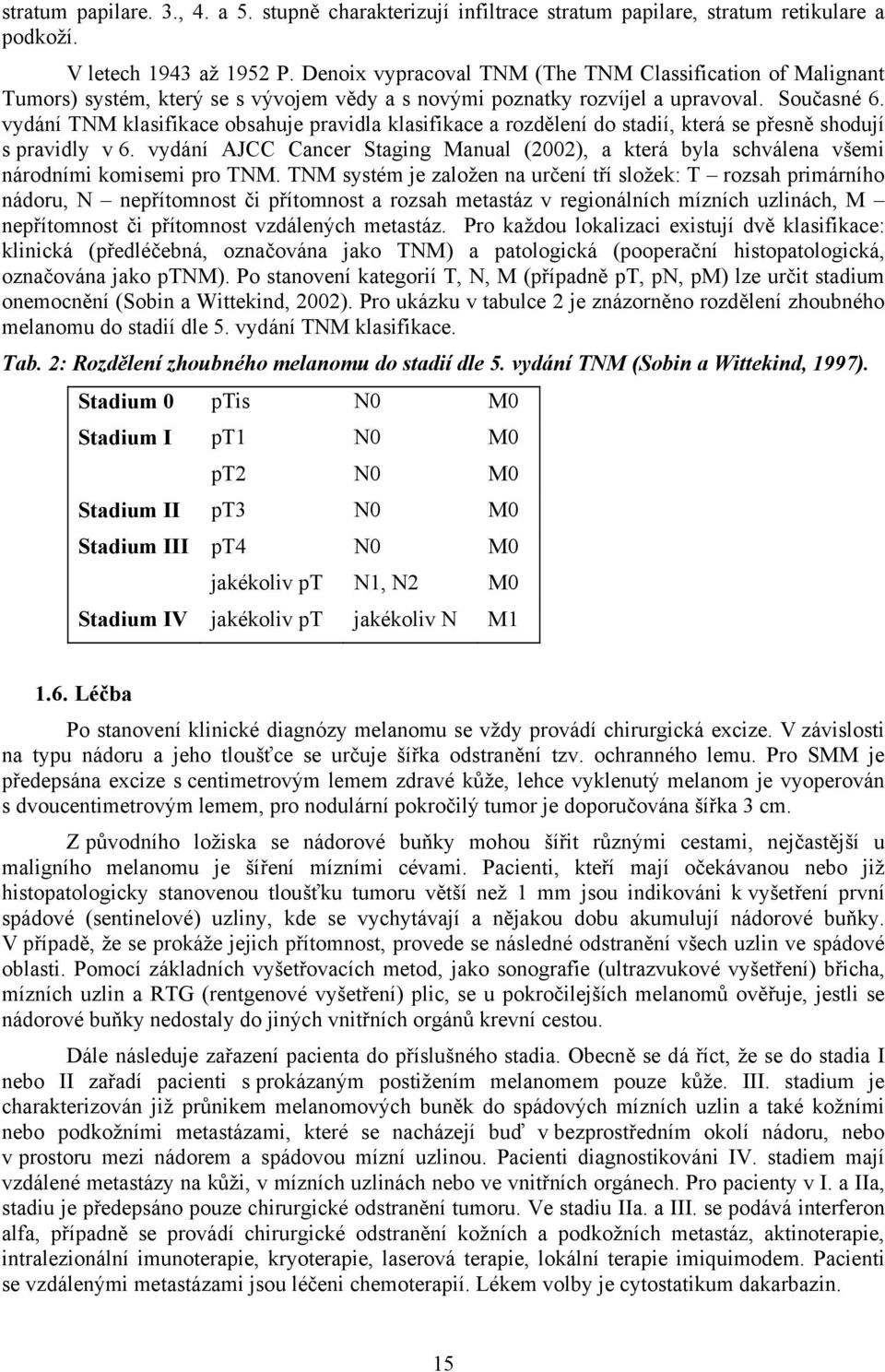 vydání TNM klasfkace obsahuje pravdla klasfkace a rozdělení do sadí, kerá se přesně shodují s pravdly v 6. vydání AJCC Cancer Sagng Manual (2002), a kerá byla schválena všem národním komsem pro TNM.