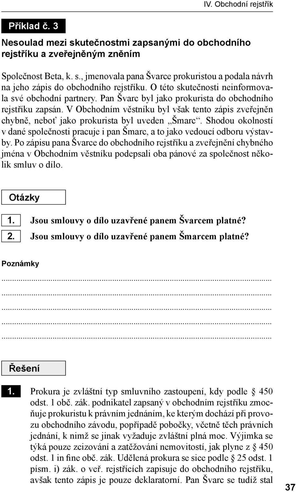 V Obchodním věstníku byl však tento zápis zveřejněn chybně, neboť jako prokurista byl uveden Šmarc. Shodou okolností v dané společnosti pracuje i pan Šmarc, a to jako vedoucí odboru výstavby.