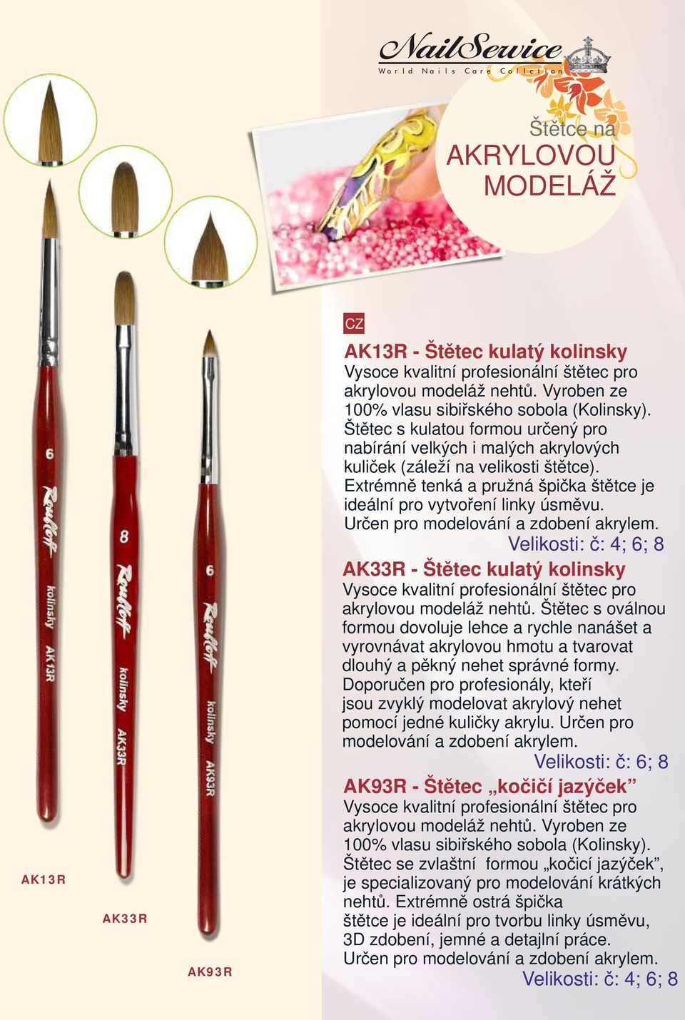 KATALOG CZ. Štětce pro MODELÁŽ N E H T Ů - PDF Stažení zdarma