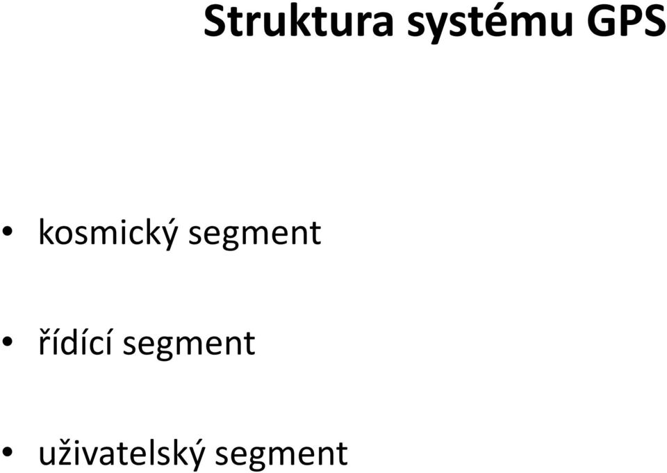 segment řídící