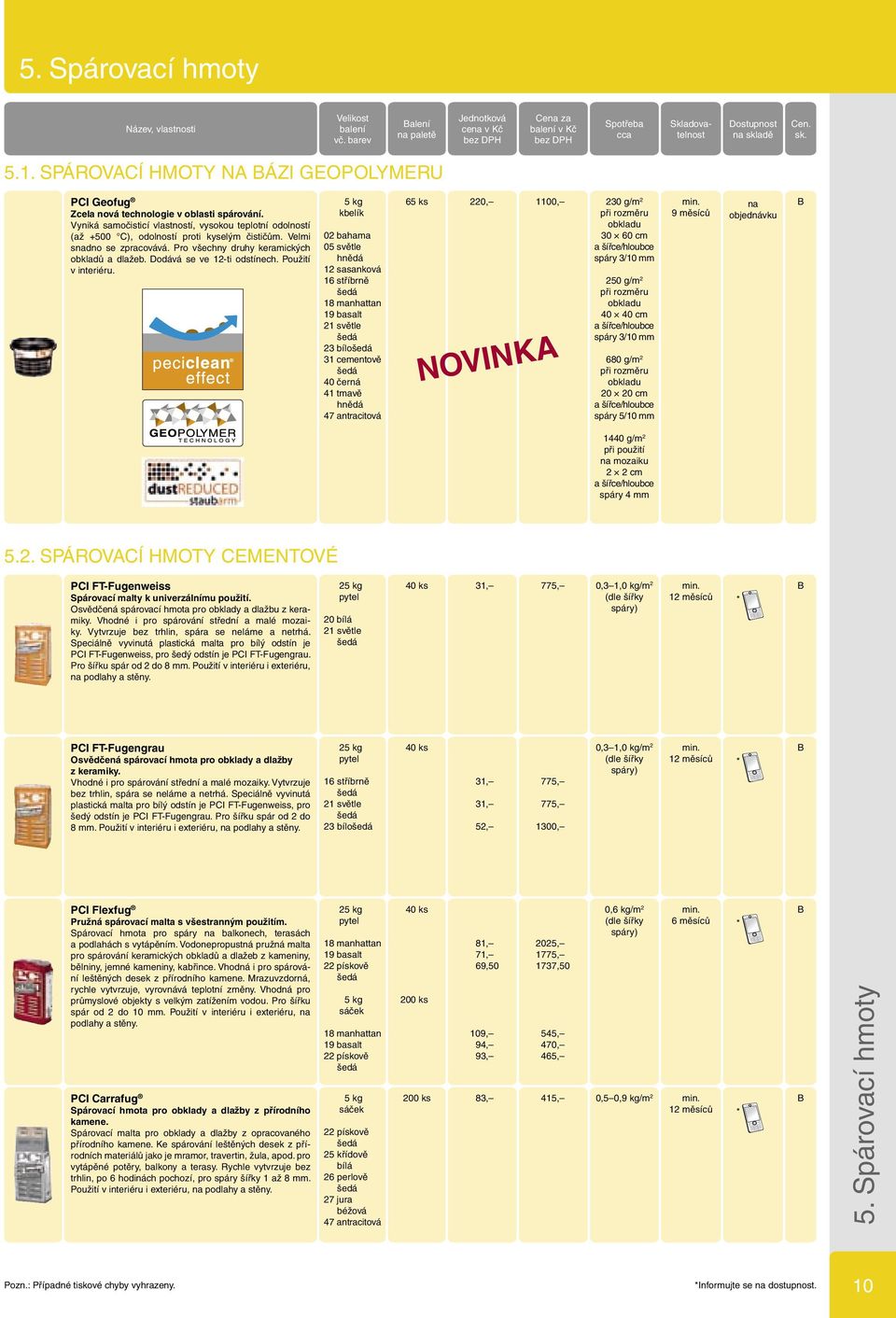 Dodává se ve 12-ti odstínech. Použití v interiéru.