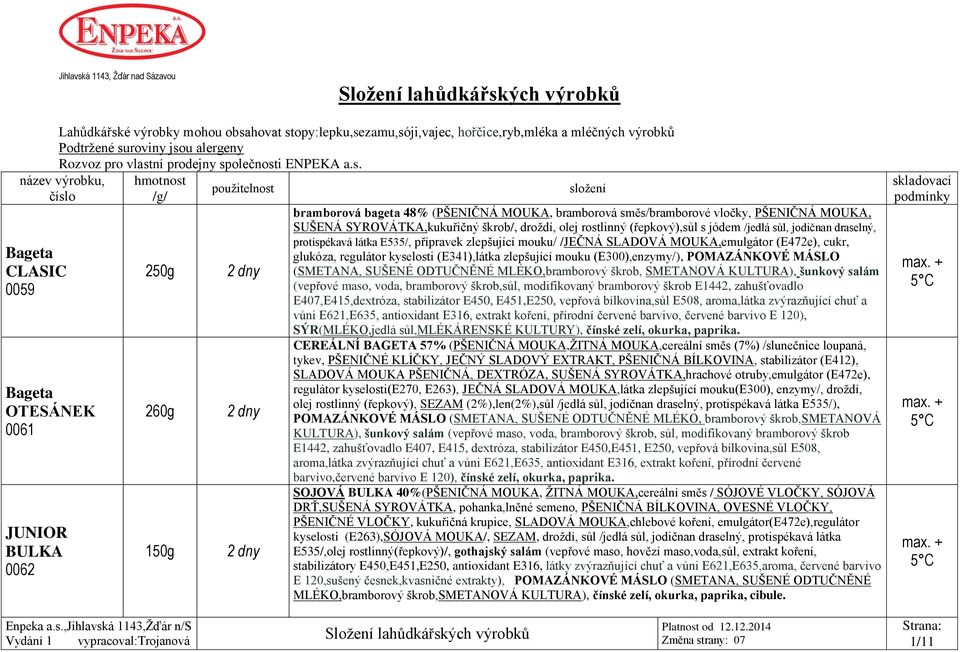 MOUKA, SUŠENÁ SYROVÁTKA,kukuřičný škrob/, droždí, olej rostlinný (řepkový),sůl s jódem /jedlá sůl, jodičnan draselný, protispékavá látka E535/, přípravek zlepšující mouku/ /JEČNÁ SLADOVÁ