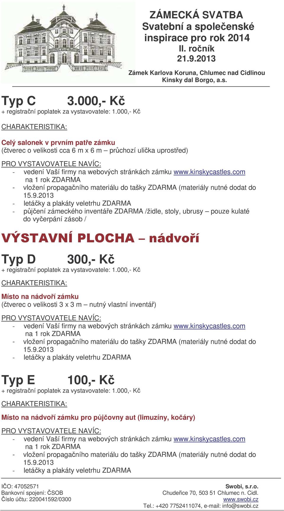 uprosted) ZÁMECKÁ SVATBA - pjení zámeckého inventáe ZDARMA /židle, stoly, ubrusy pouze kulaté