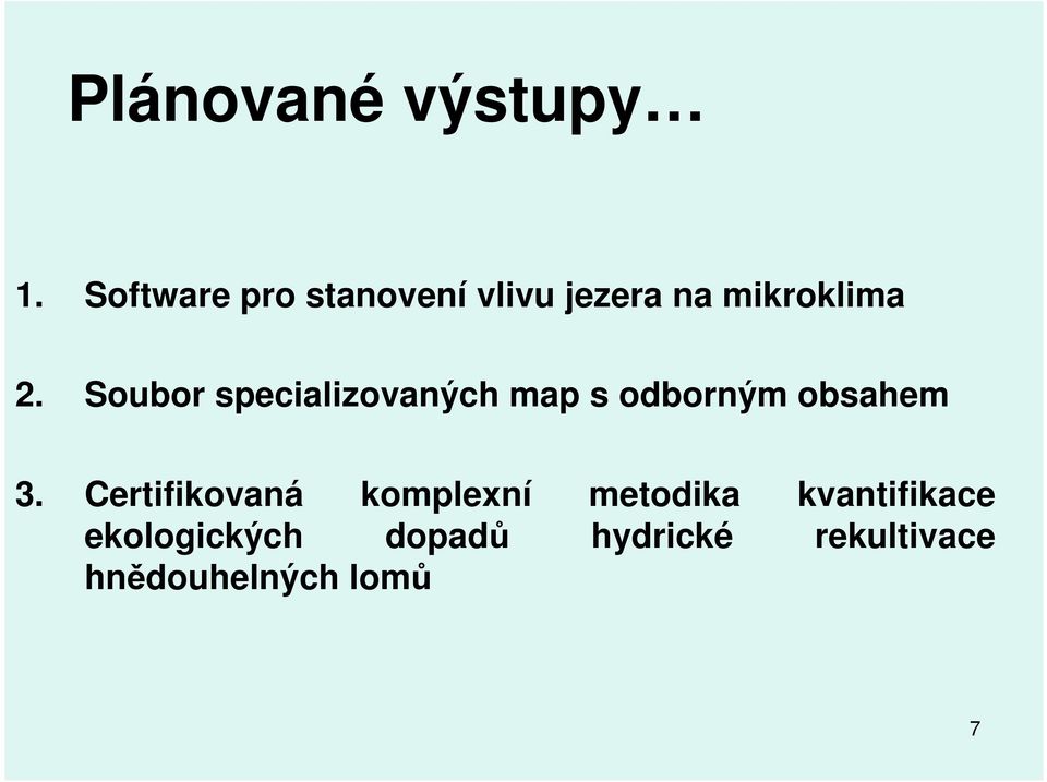 Soubor specializovaných map s odborným obsahem 3.