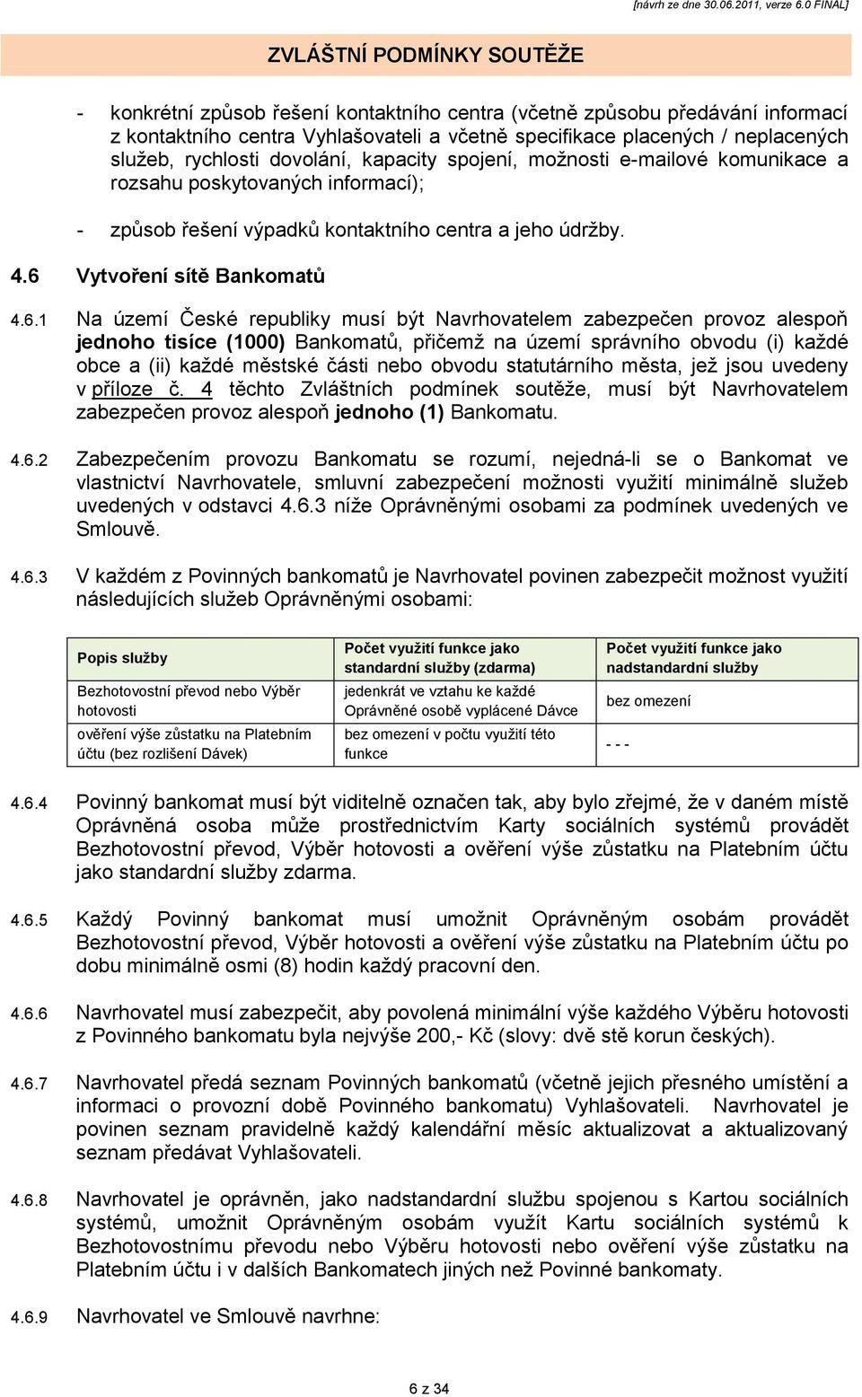 Vytvoření sítě Bankomatů 4.6.