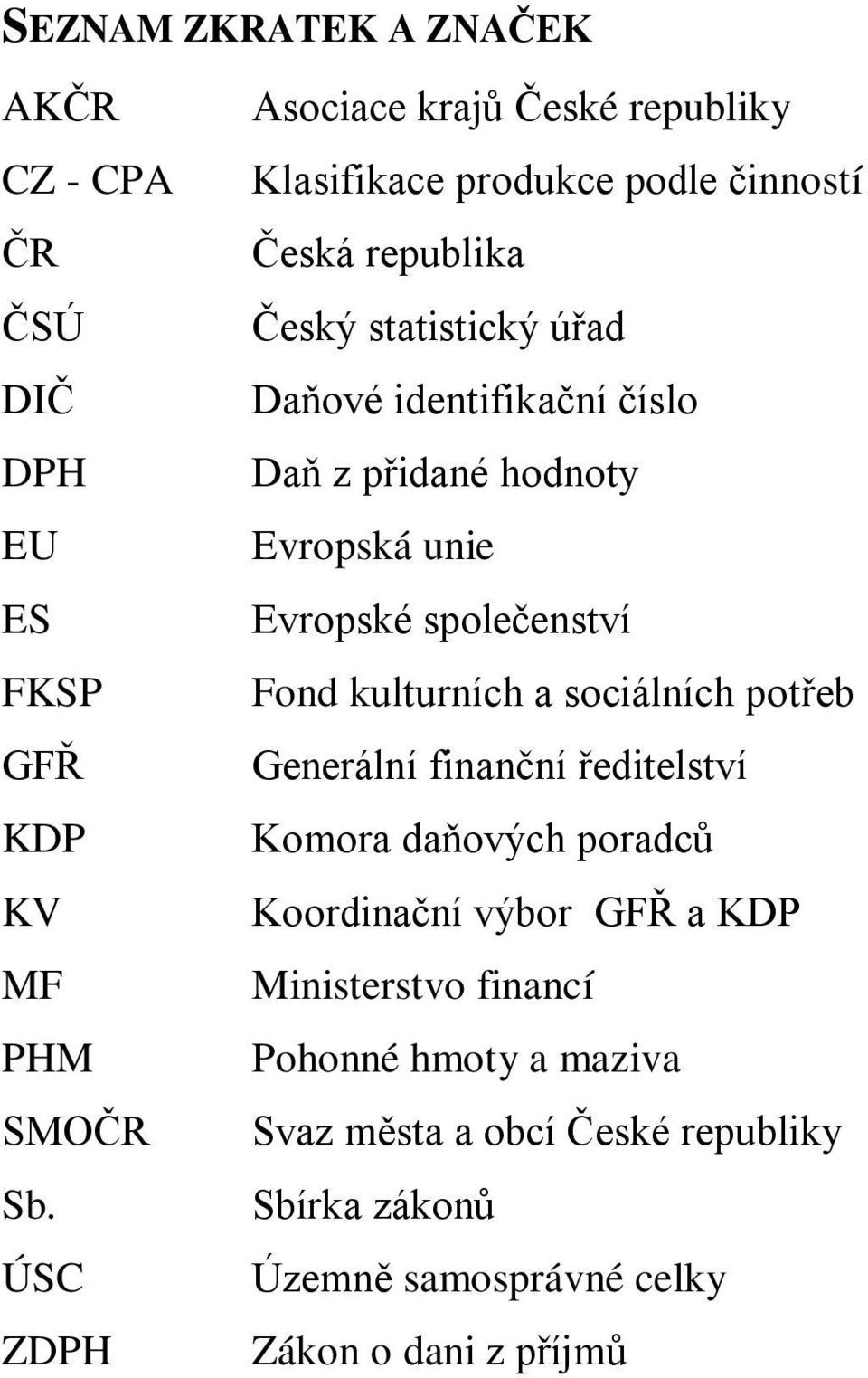 číslo Daň z přidané hodnoty Evropská unie Evropské společenství Fond kulturních a sociálních potřeb Generální finanční ředitelství Komora