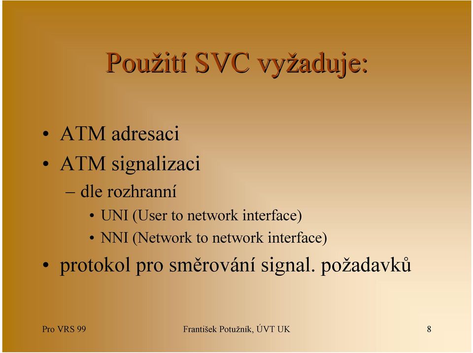 (Network to network interface) protokol pro