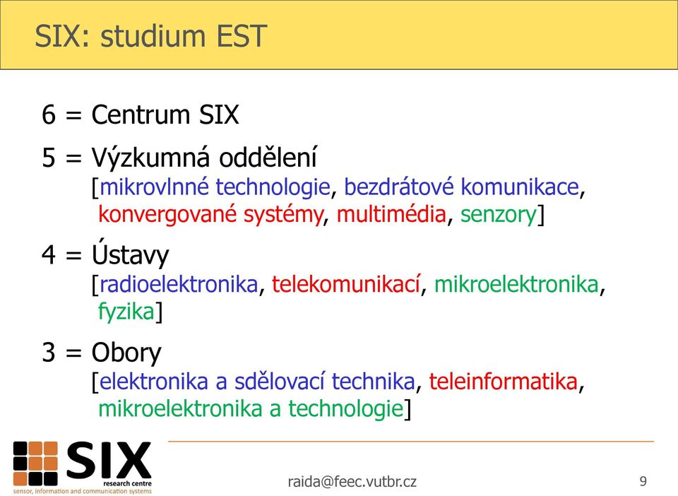 [radioelektronika, telekomunikací, mikroelektronika, fyzika] 3 = Obory [elektronika