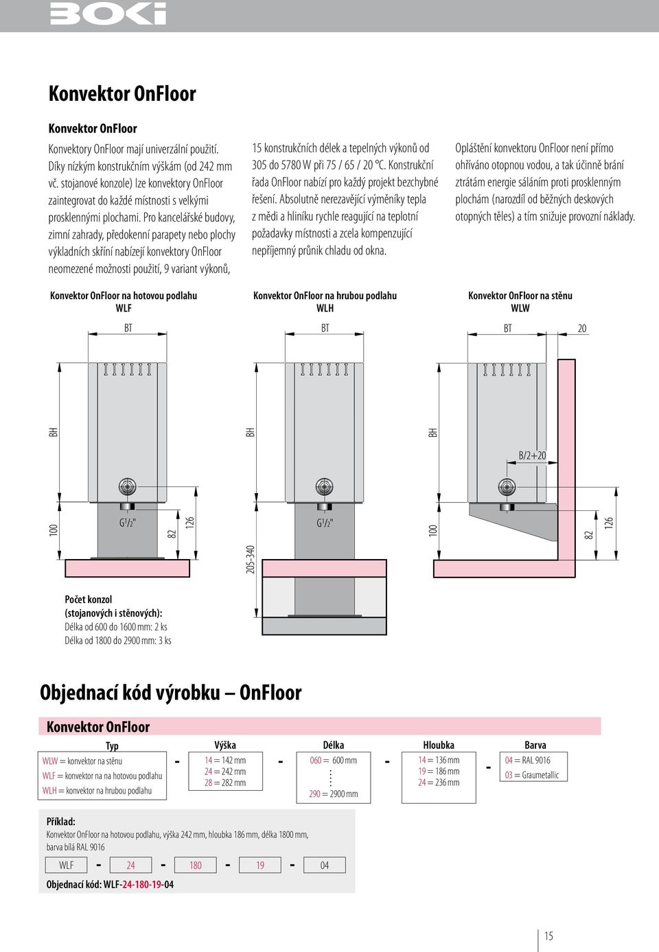 Pro kancelářské budovy, zimní zahrady, předokenní parapety nebo plochy výkladních skříní nabízejí konvektory OnFloor neomezené možnosti použití, 9 variant výkonů, Konvektor OnFloor na hotovou podlahu