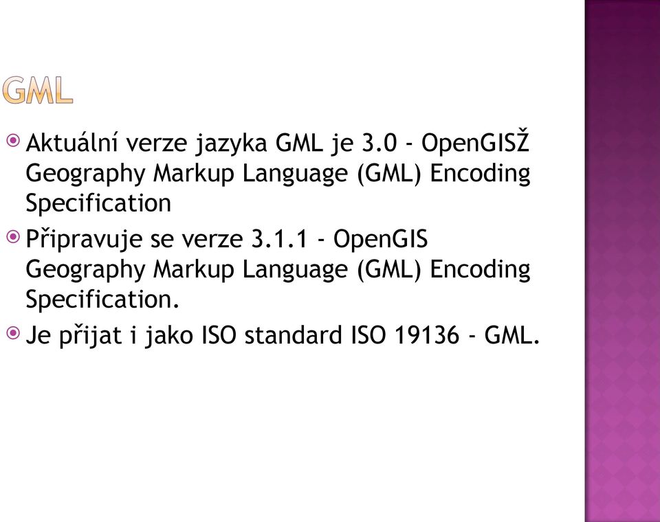 Specification Připravuje se verze 3.1.