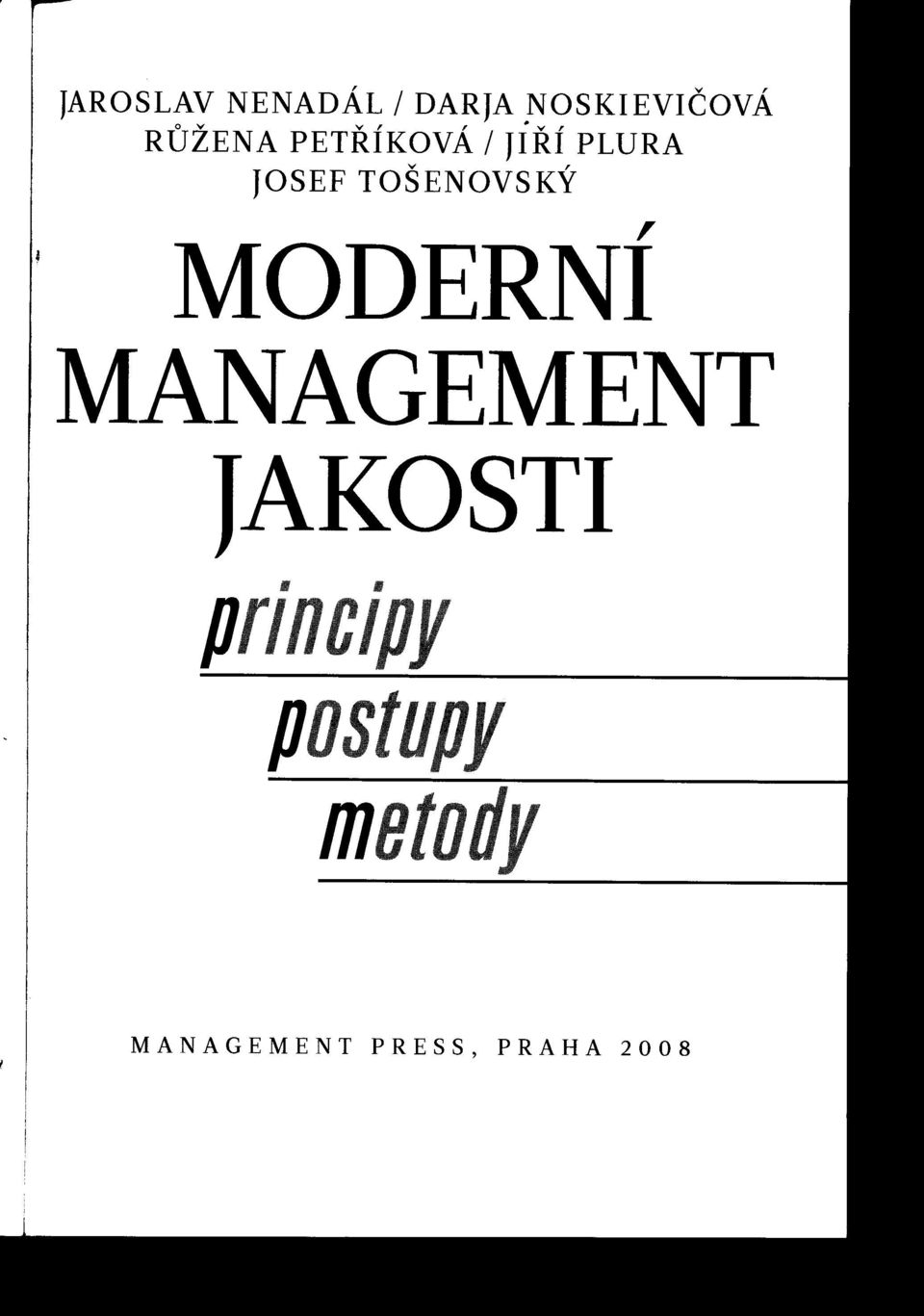 PLURA JOSEF TOŠENOVSKÝ, MODERNI