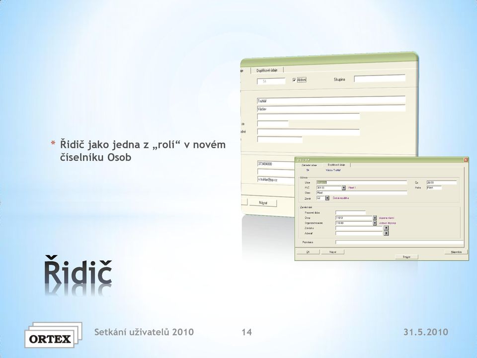 číselníku Osob