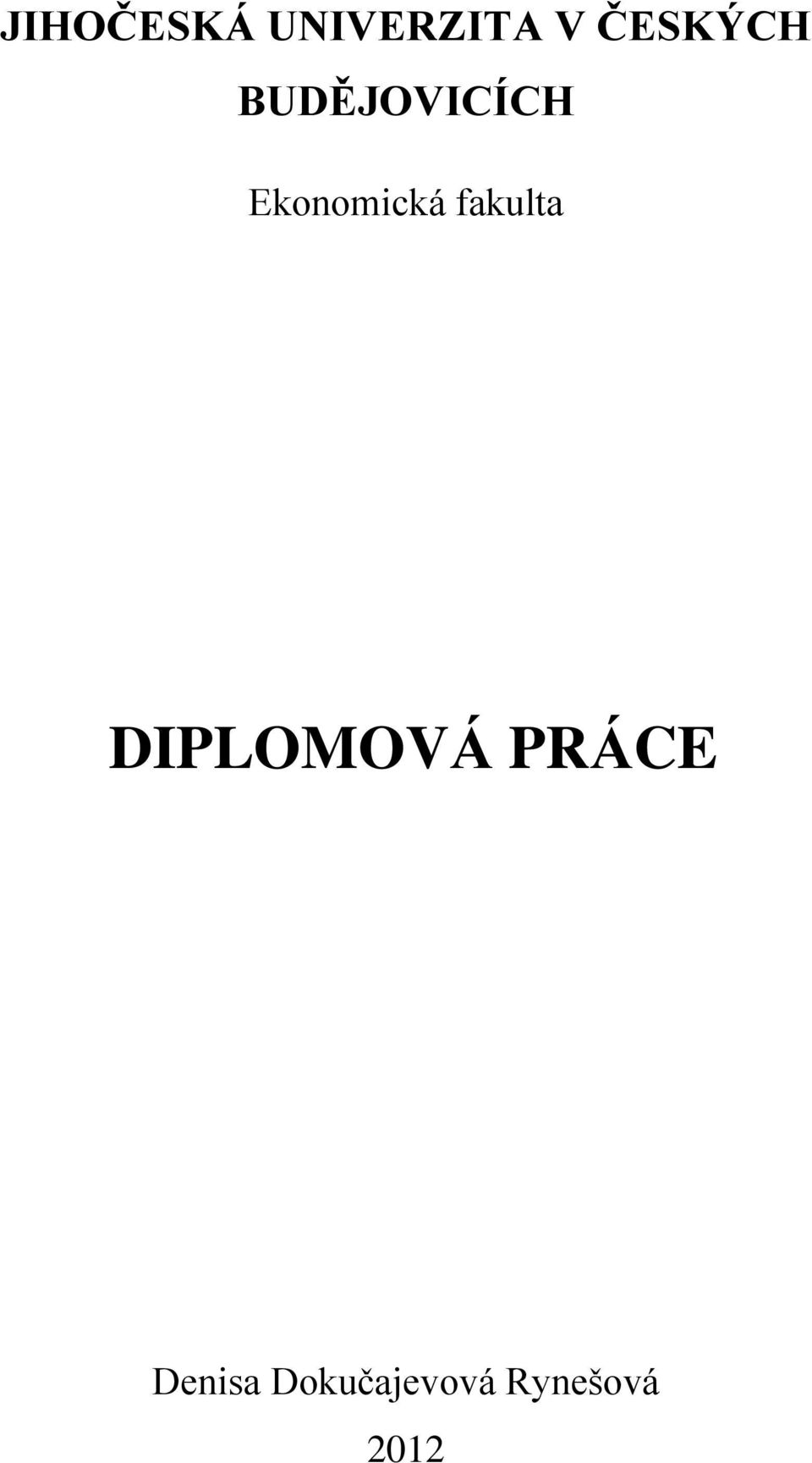Ekonomická fakulta