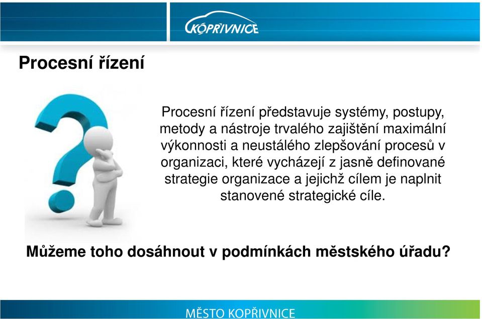 organizaci, které vycházejí z jasně definované strategie organizace a jejichž