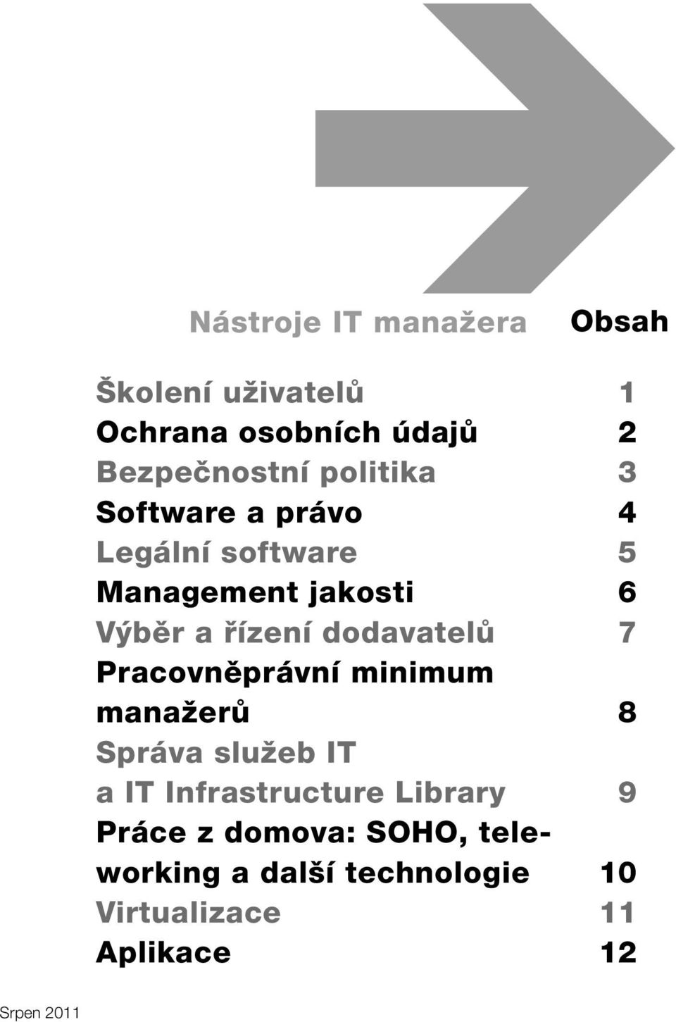 dodavatelů Pracovněprávní minimum manažerů Správa služeb IT a IT Infrastructure