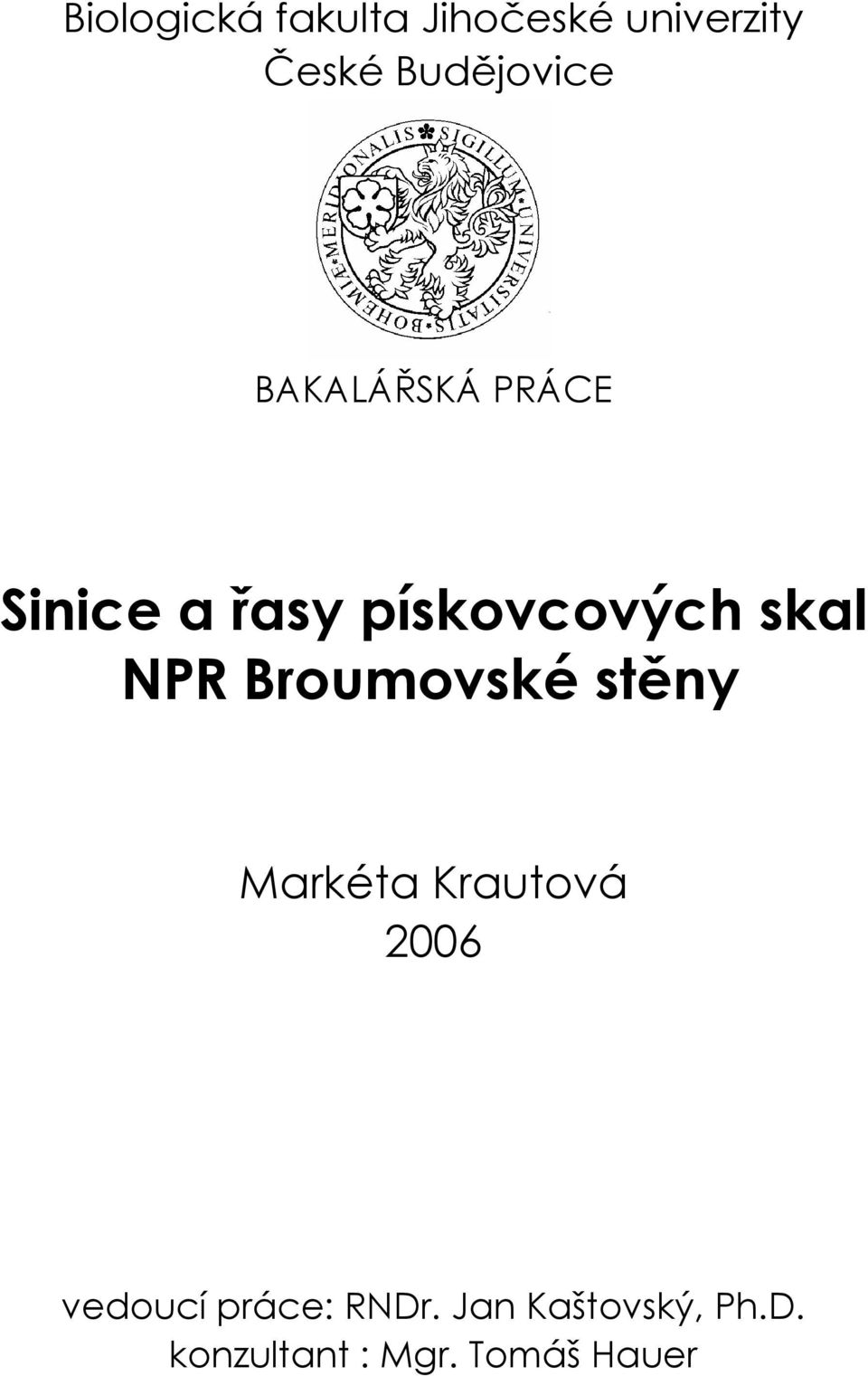 skal NPR Broumovské stěny Markéta Krautová 2006