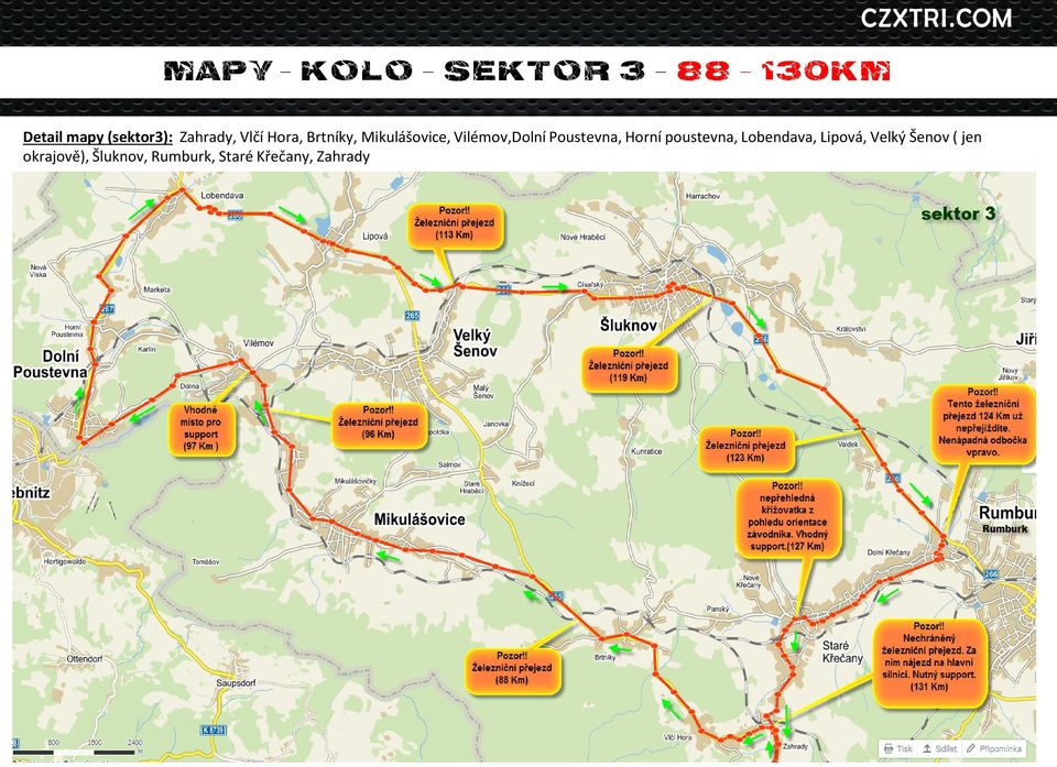 Vilémov,Dolní Poustevna, Horní poustevna, Lobendava,