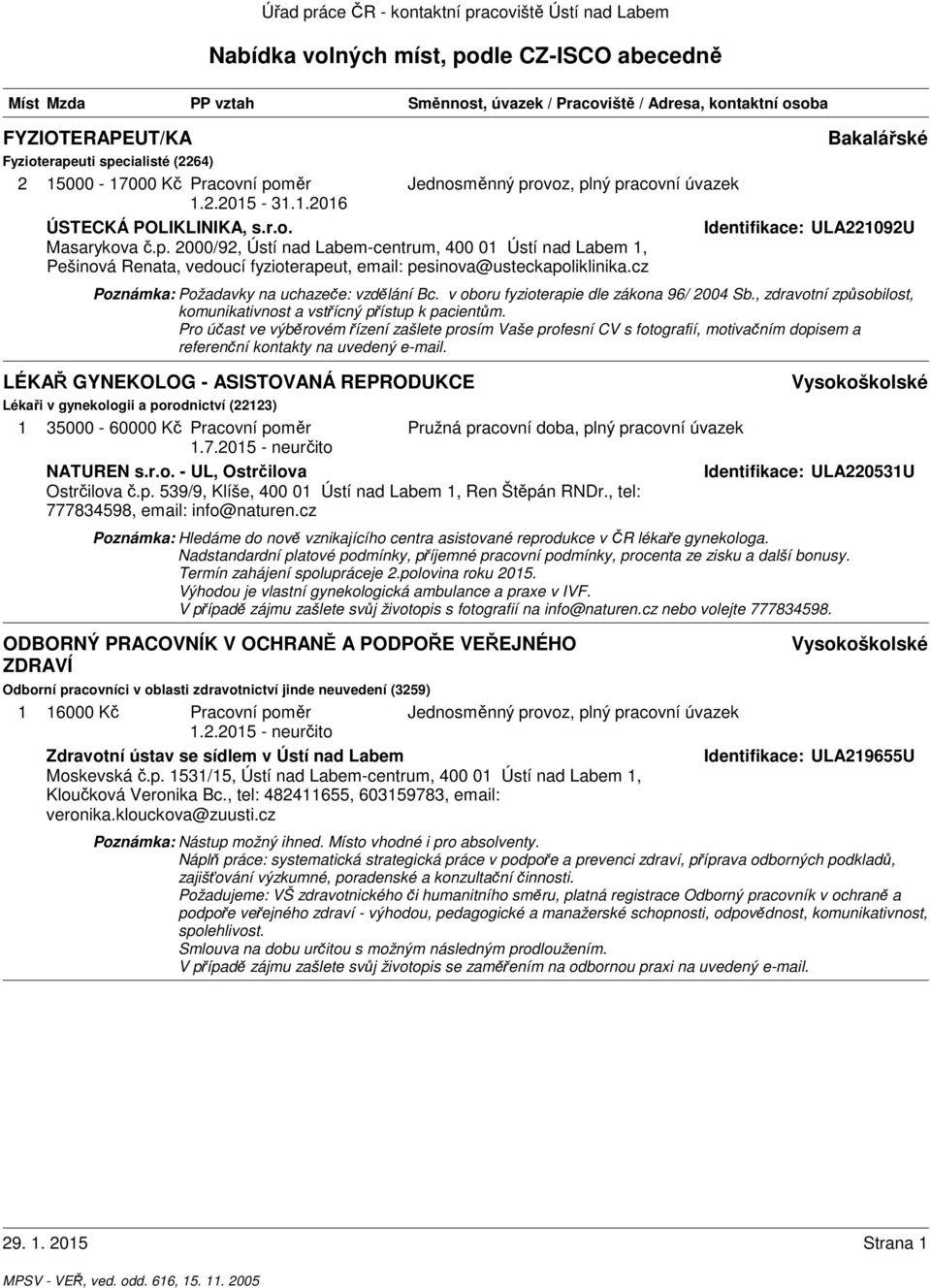 Pro účast ve výběrovém řízení zašlete prosím Vaše profesní CV s fotografií, motivačním dopisem a referenční kontakty na uvedený e-mail.